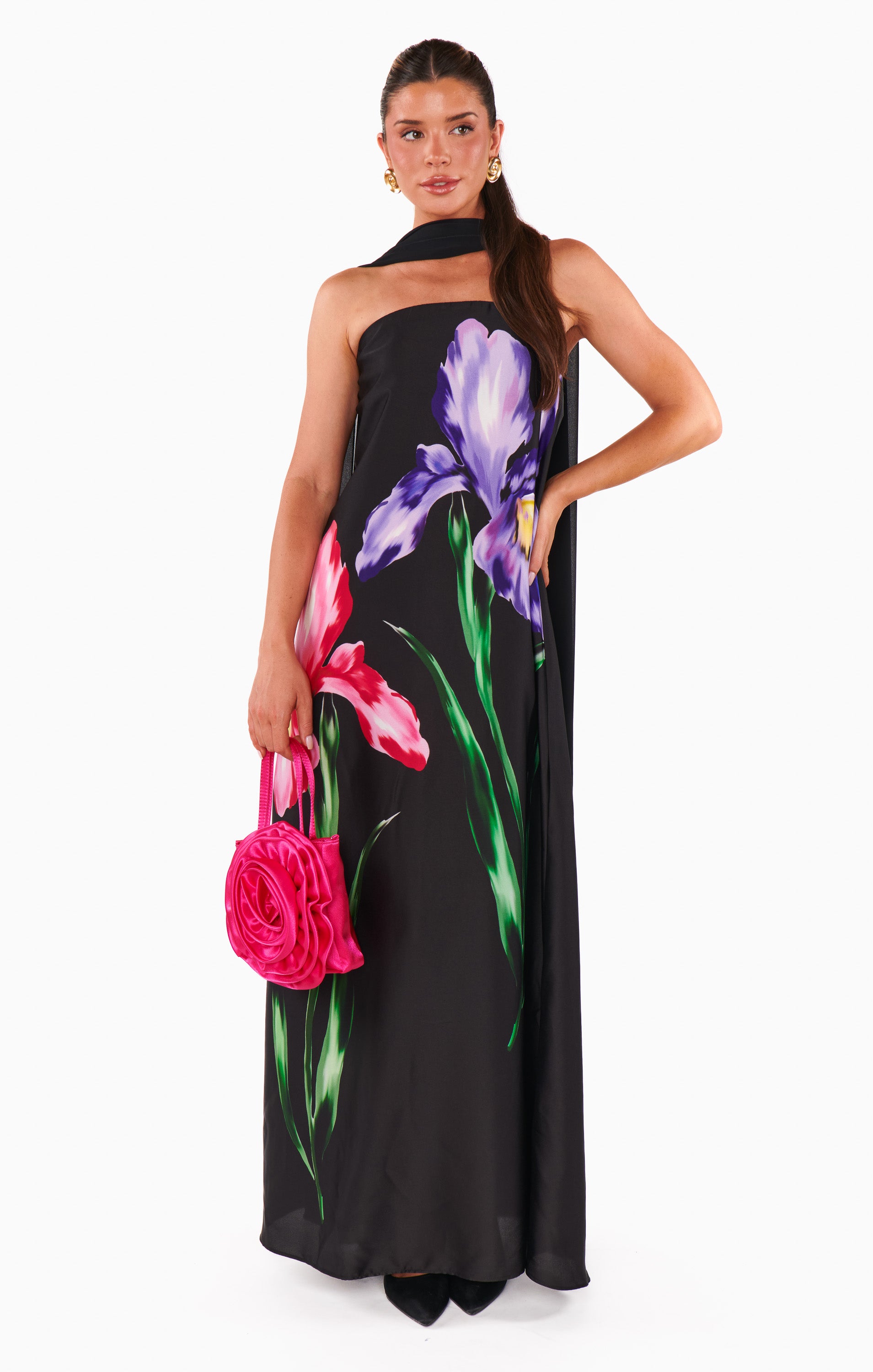 Renee Maxi Dress, in Wild Iris Luxe Satin, Size: Small | Show Me Your Mumu | Wedding Attendee Dress Renee Maxi Dress, in Wild Iris Luxe Satin, Size: Small | Show Me Your Mumu | Wedding Attendee Dress
