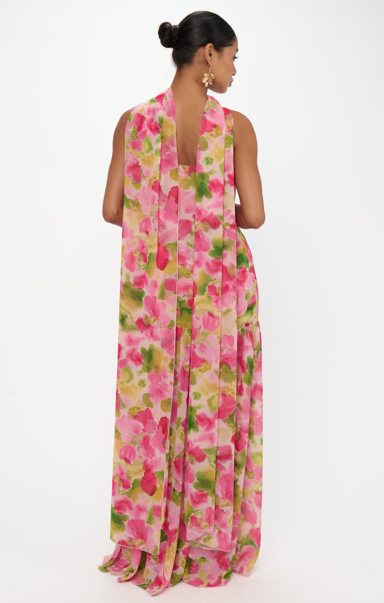 Dalia Maxi Dress, in Watercolor Floral Chiffon | Show Me Your Mumu | Wedding Attendee Dress Dalia Maxi Dress, in Watercolor Floral Chiffon | Show Me Your Mumu | Wedding Attendee Dress