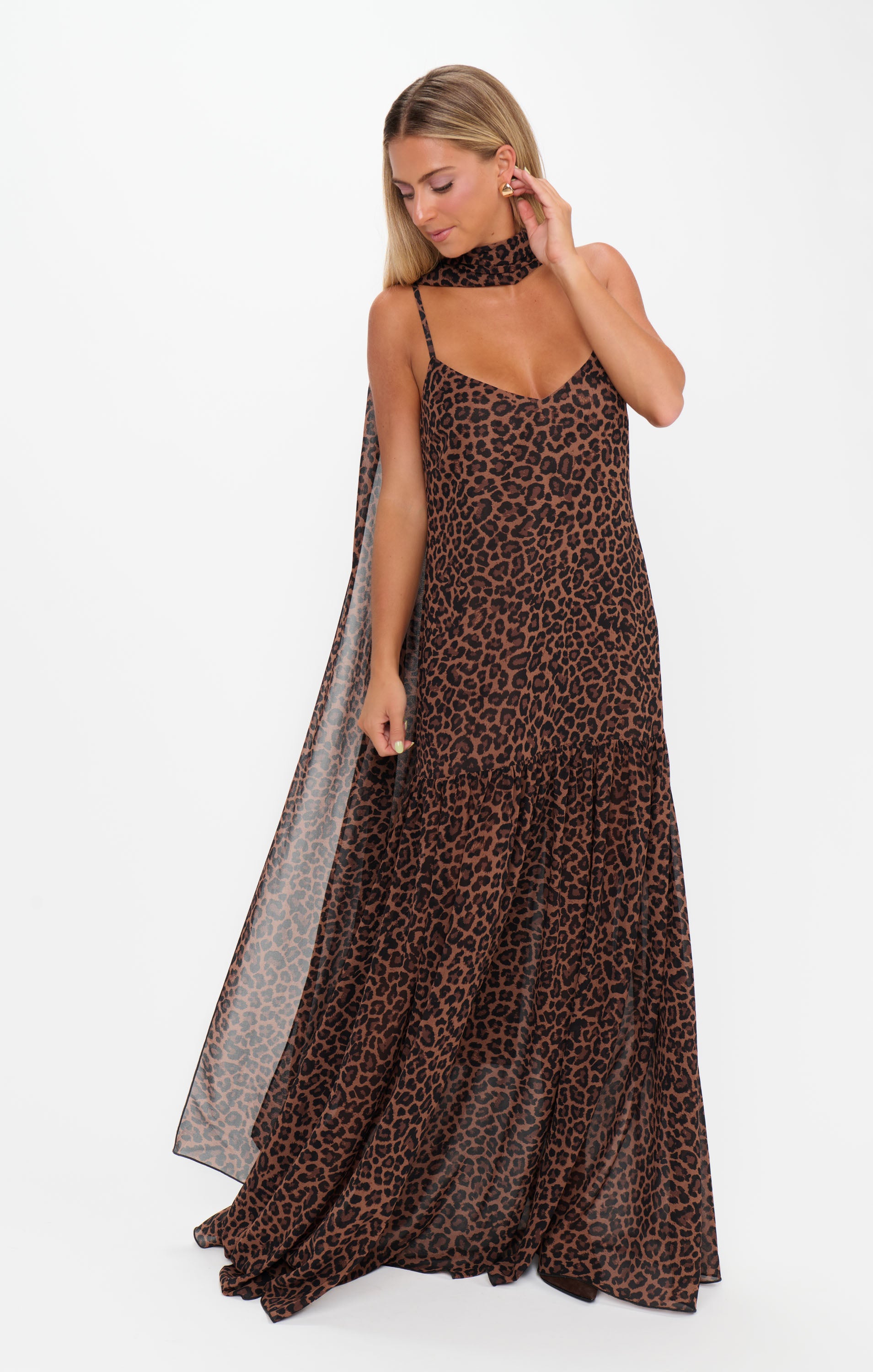 Dalia Maxi Dress ~ Leopard Latte Show Me Your Mumu Dalia Maxi Dress ~ Leopard Latte Show Me Your Mumu