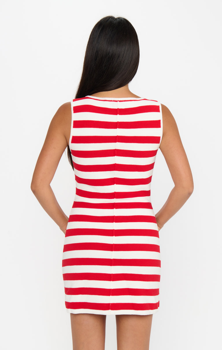 red stripe mini dress Cameron Mini Dress, in Red Stripe Delight Knit