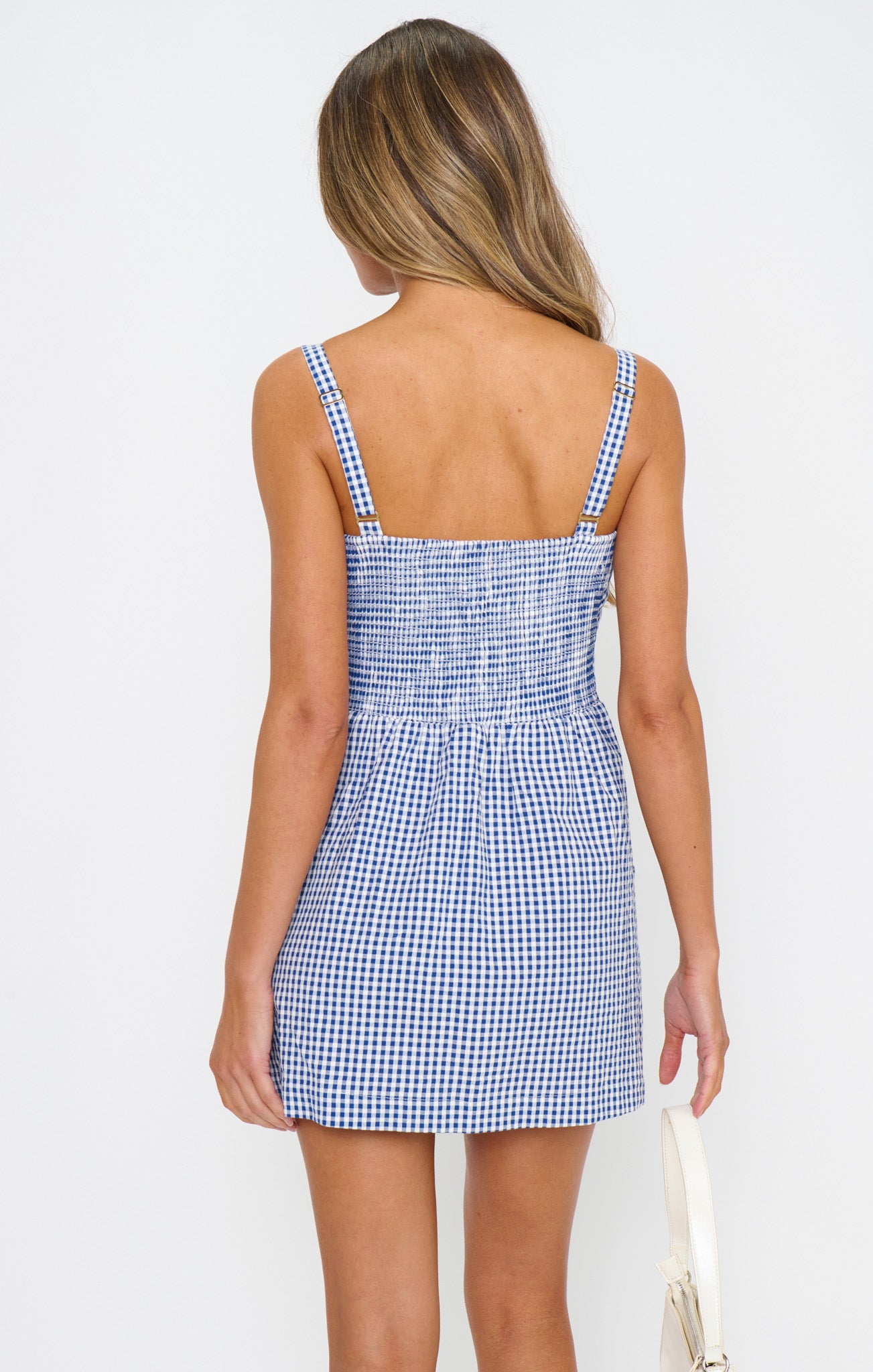 Emery Mini Dress ~ Navy Gingham – Show Me Your Mumu