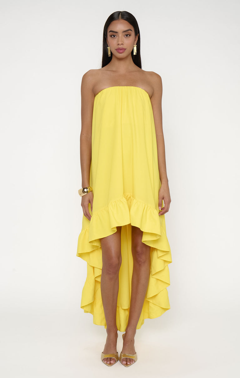 Rayna Dress ~ Bright Yellow Crisp – Show Me Your Mumu
