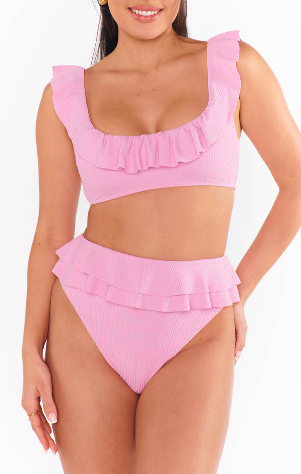 Island Double Ruffle Bottom ~ Pink Sands Rib Scrunch – Show Me Your Mumu Island Double Ruffle Bottom ~ Pink Sands Rib Scrunch – Show Me Your Mumu