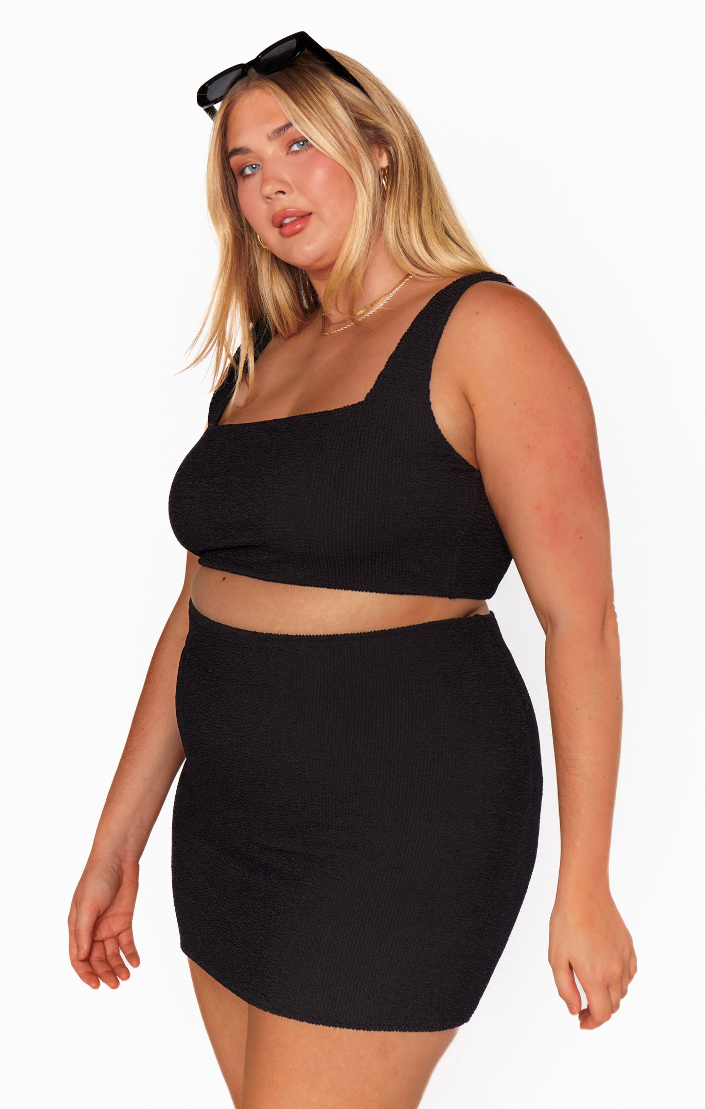 Mary Mini Skirt ~ Black Scrunch – Show Me Your Mumu