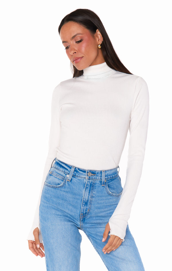 White Rib Knit Top Layer Up Top ~ White Rib Knit – Show Me Your Mumu