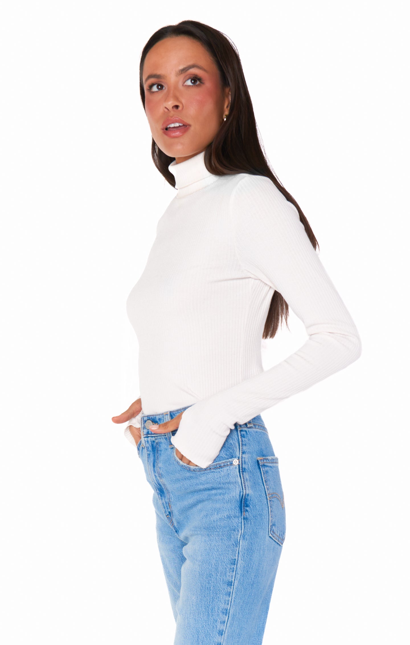 Layer Up Top ~ White Rib Knit