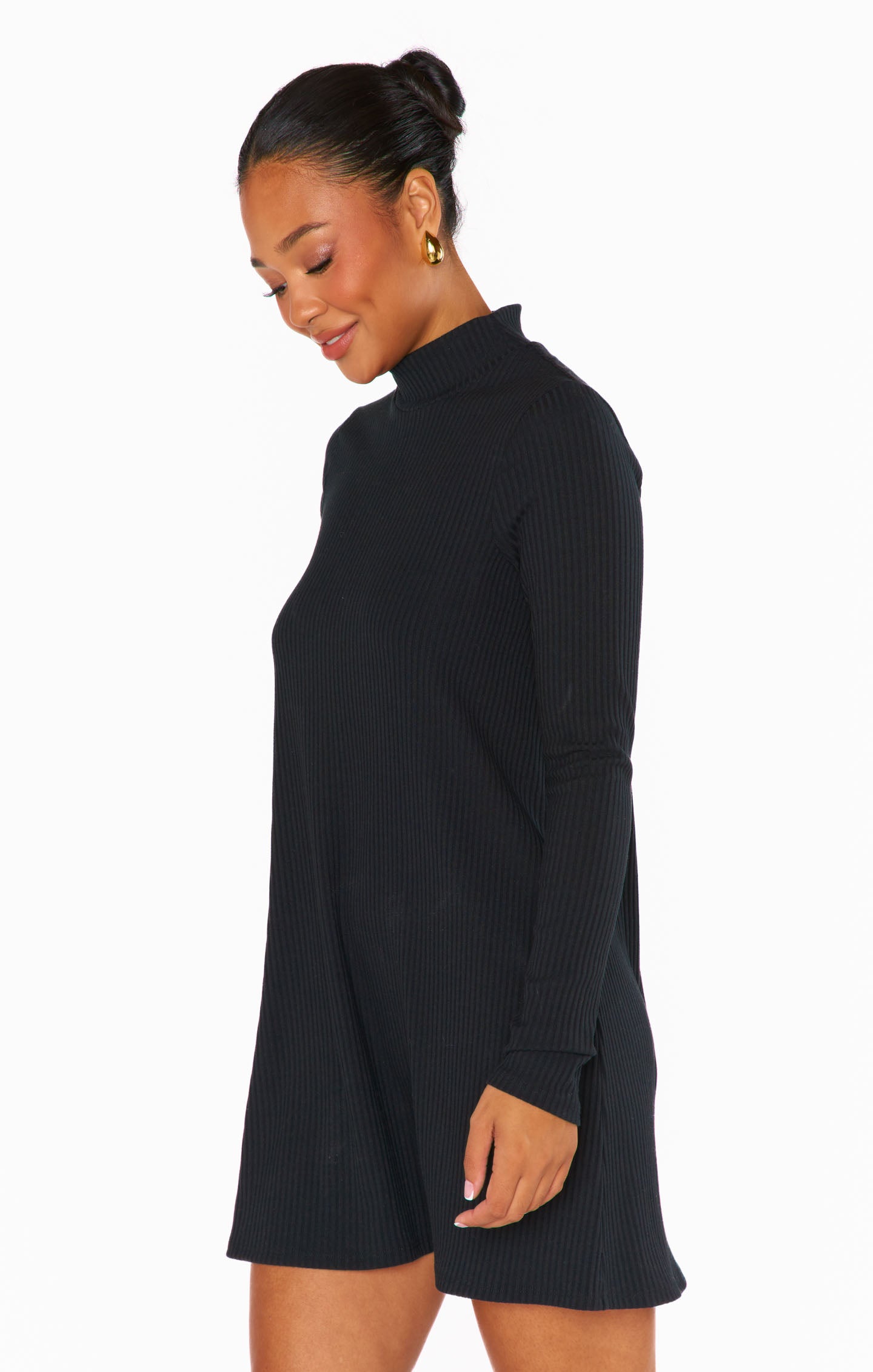 Tammy Turtleneck Dress Winter Rib Black Show Me Your Mumu Tammy Turtleneck Dress Winter Rib Black Show Me Your Mumu