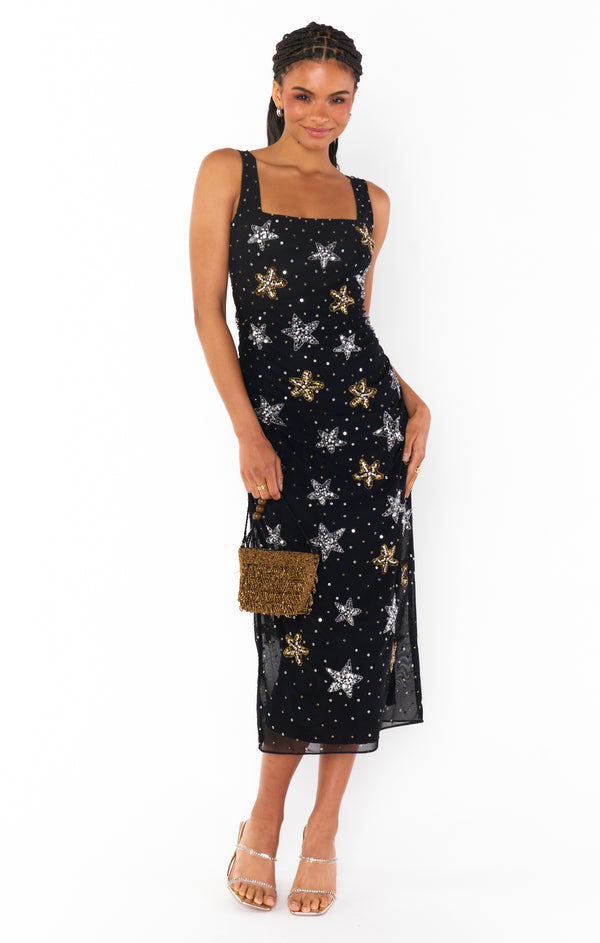 Stassi Midi Dress ~ Starfish Beaded Sequins Black – Show Me Your Mumu Stassi Midi Dress ~ Starfish Beaded Sequins Black – Show Me Your Mumu