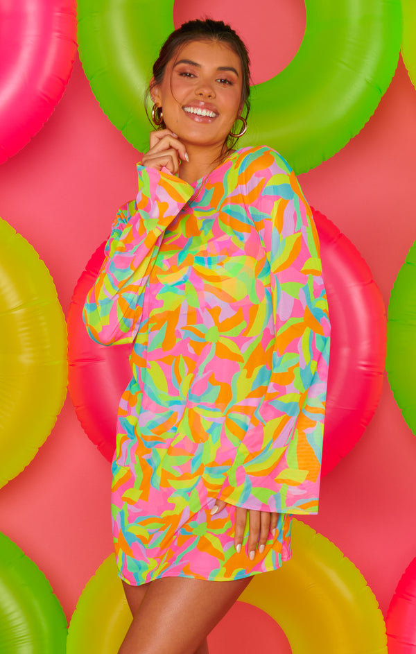 Santos Mini Cover Up ~ Neon Tropics – Show Me Your Mumu