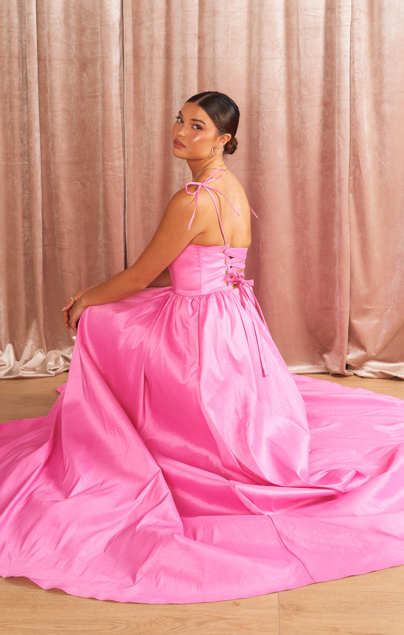 white christmas dresses Juliet Maxi Dress ~ Pink Taffeta – Show Me Your Mumu