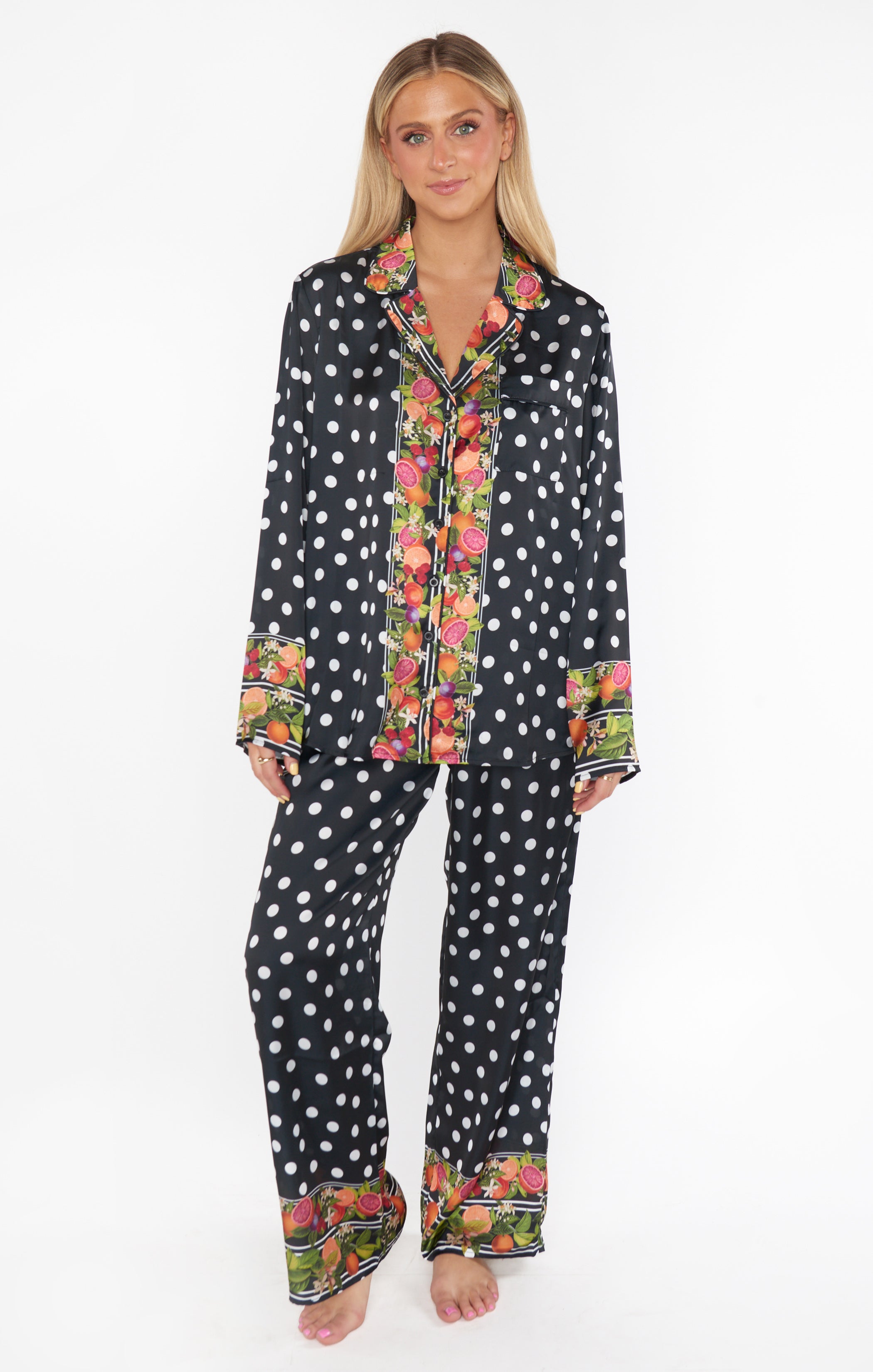Classic PJ Set ~ Tropical Sangria Silky – Show Me Your Mumu
