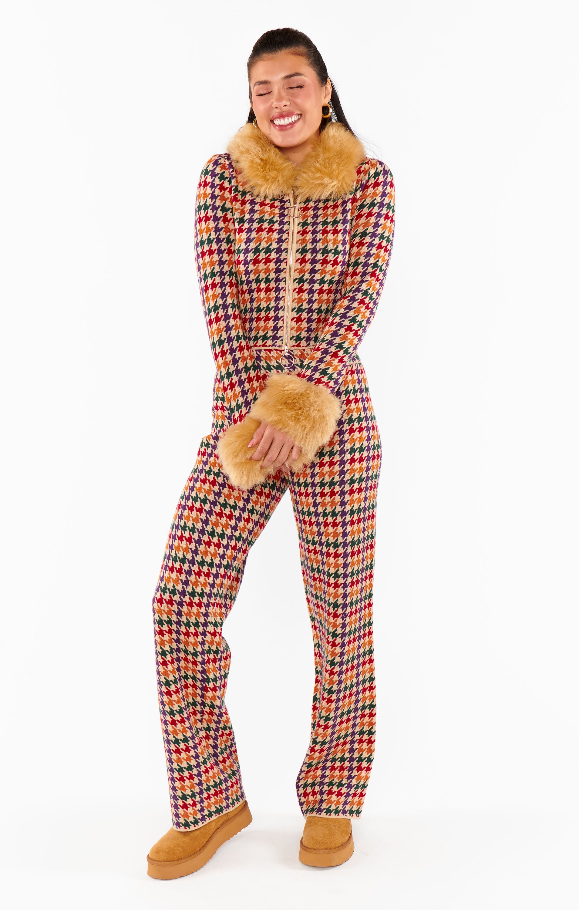 Zermatt Zip Up ~ Valley Houndstooth Faux Fur – Show Me Your Mumu Zermatt Zip Up ~ Valley Houndstooth Faux Fur – Show Me Your Mumu