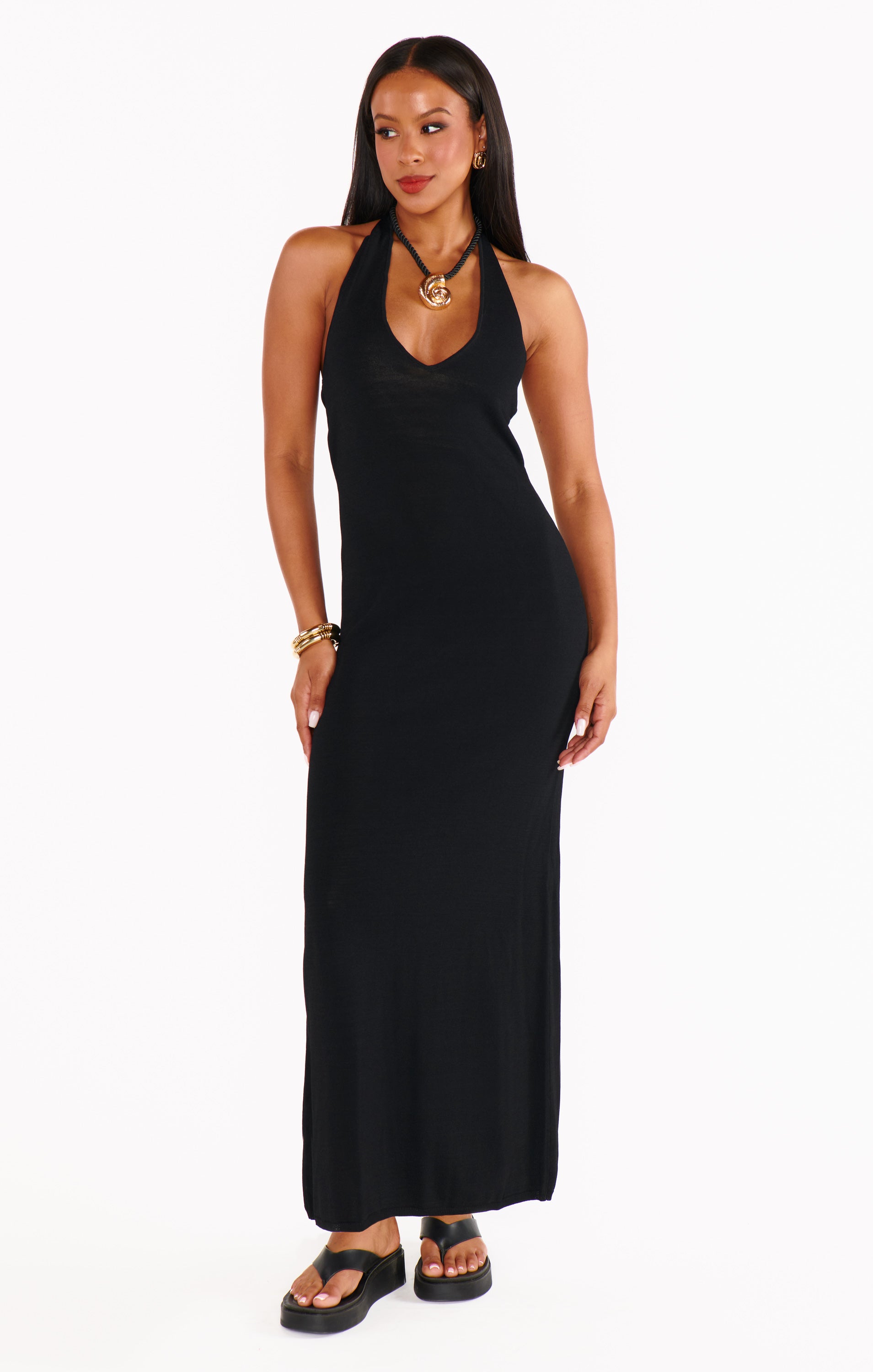 Kate Halter Dress ~ Black Knit Show Me Your Mumu Kate Halter Dress ~ Black Knit Show Me Your Mumu