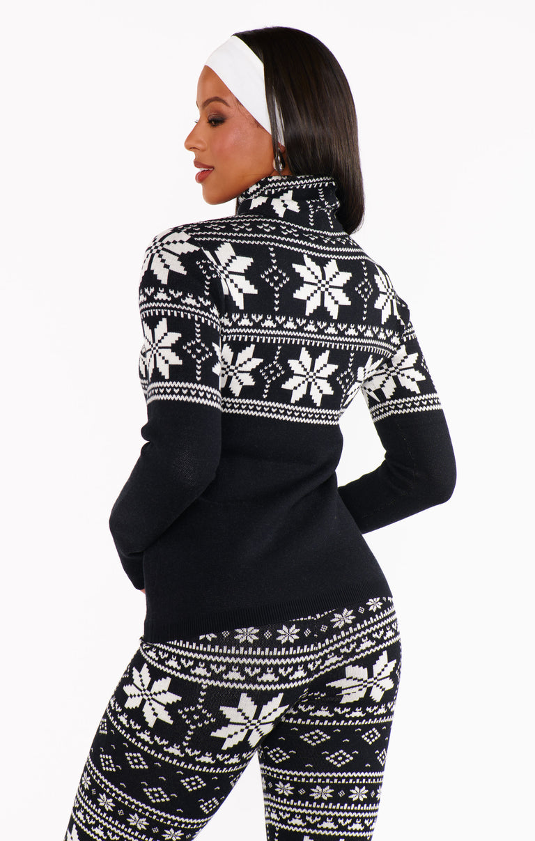Ski Pullover ~ Black Fair Isle Knit – Show Me Your Mumu