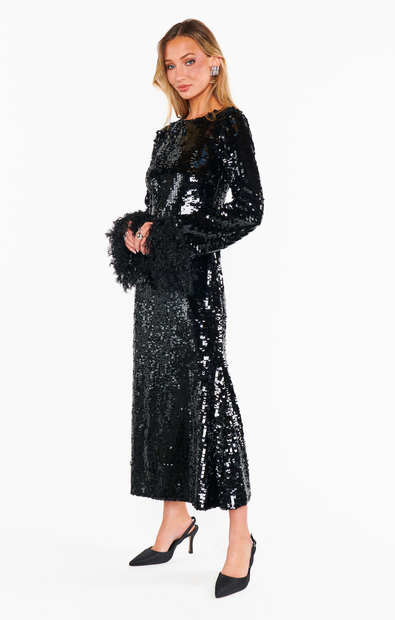 Priscilla Dress ~ Black Sequins with Fringe Show Me Your Mumu Priscilla Dress ~ Black Sequins with Fringe Show Me Your Mumu