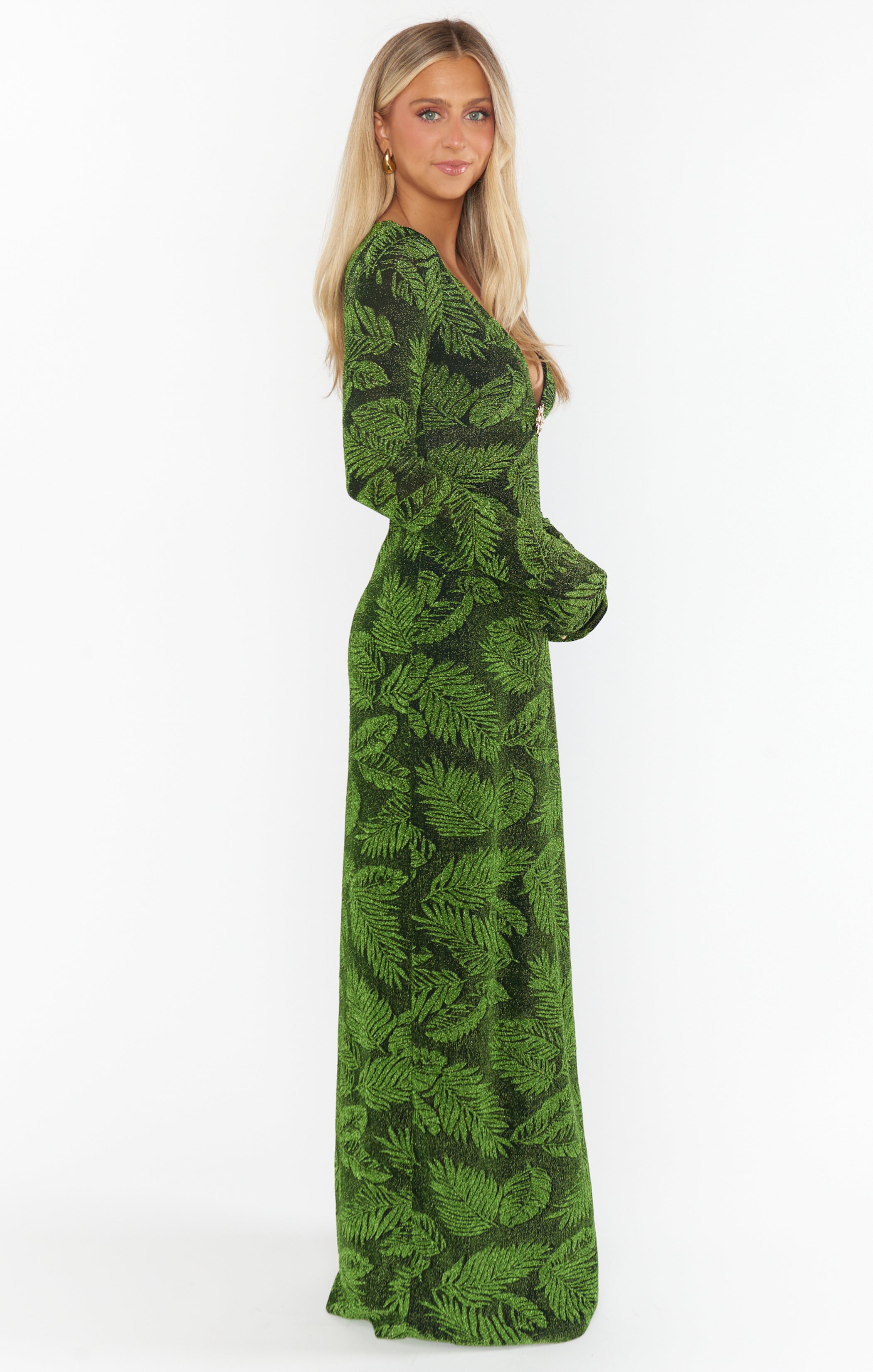 knee length dresses for ladies Lopez Dress ~ Palm Sparkle Stretch – Show Me Your Mumu