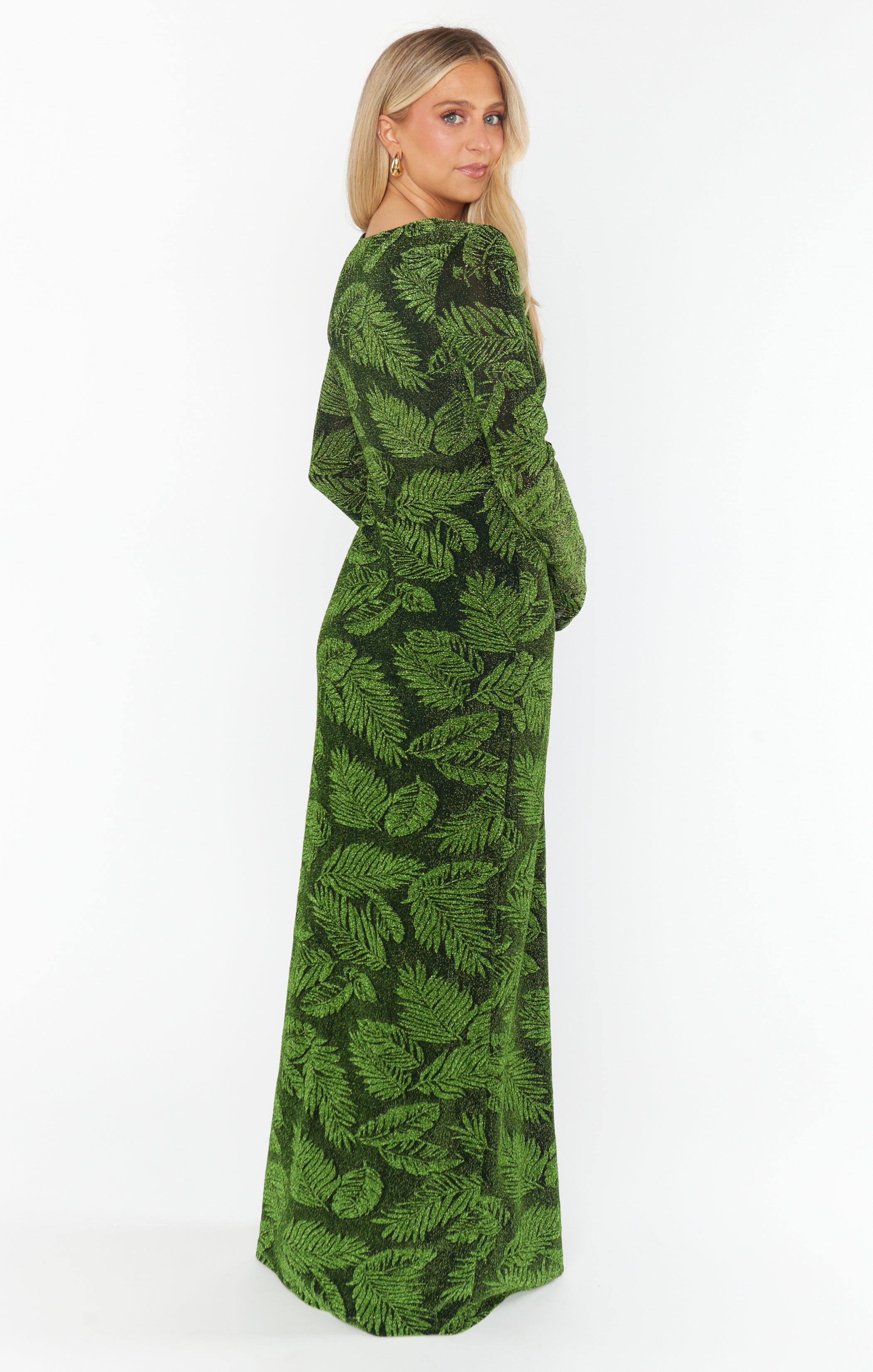 Lopez Dress ~ Palm Sparkle Stretch – Show Me Your Mumu