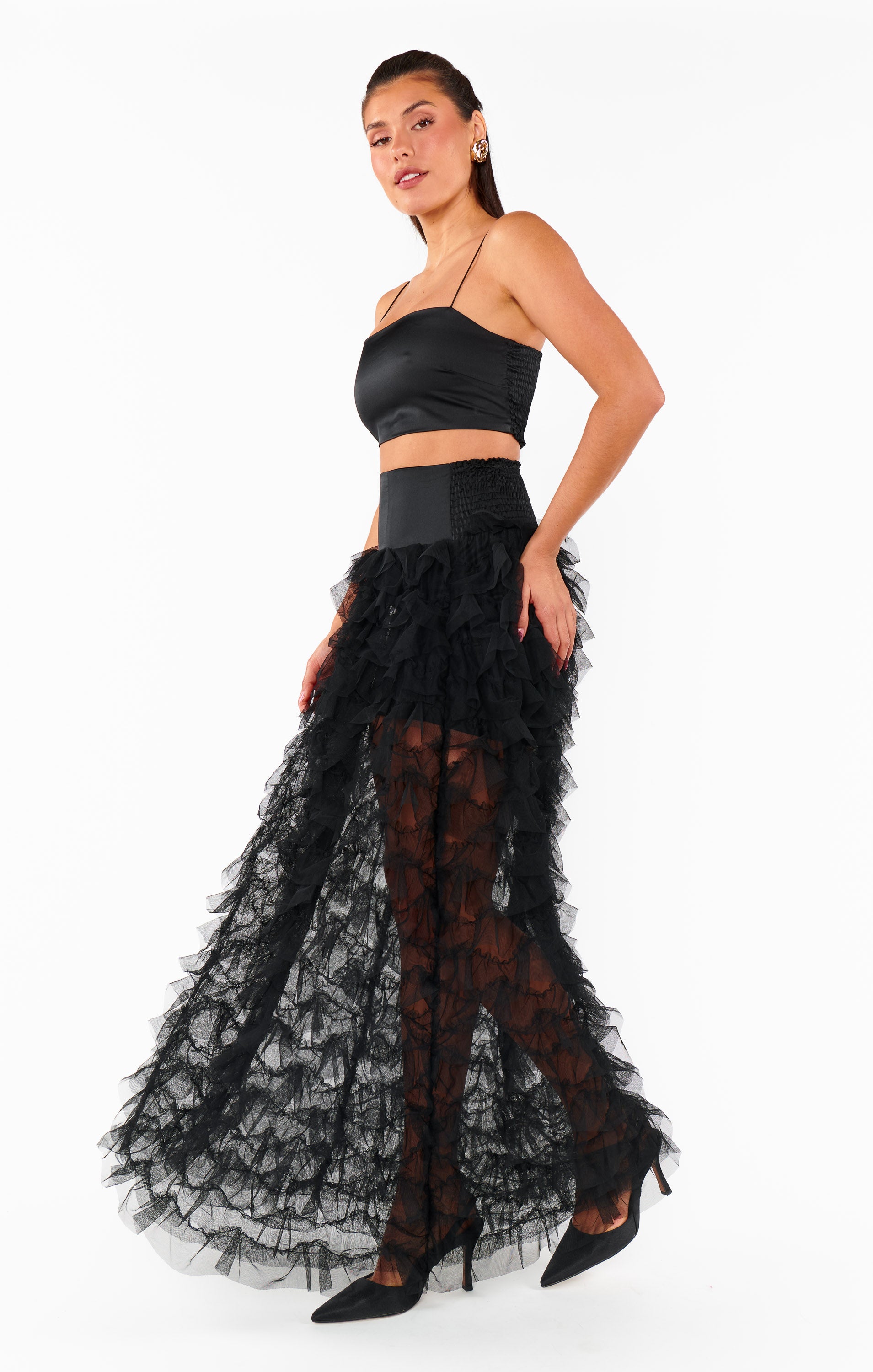 Meet Me at Midnight Skirt ~ Black Ruffle Tulle – Show Me Your Mumu