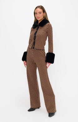 Zermatt Sweater Pant ~ Carmel Geo Knit