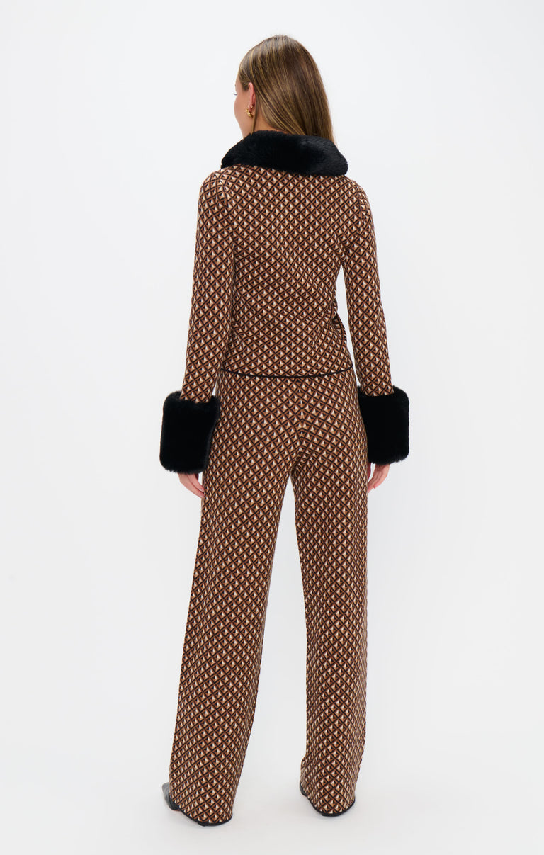 Zermatt Sweater Pant ~ Carmel Geo Knit – Show Me Your Mumu