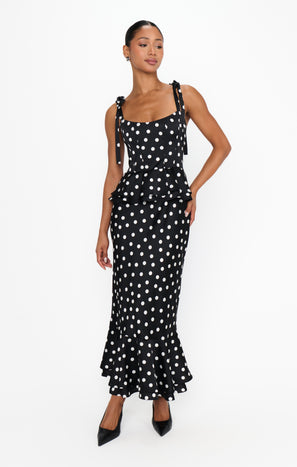 Pauline Peplum Dress ~ Polka Dot