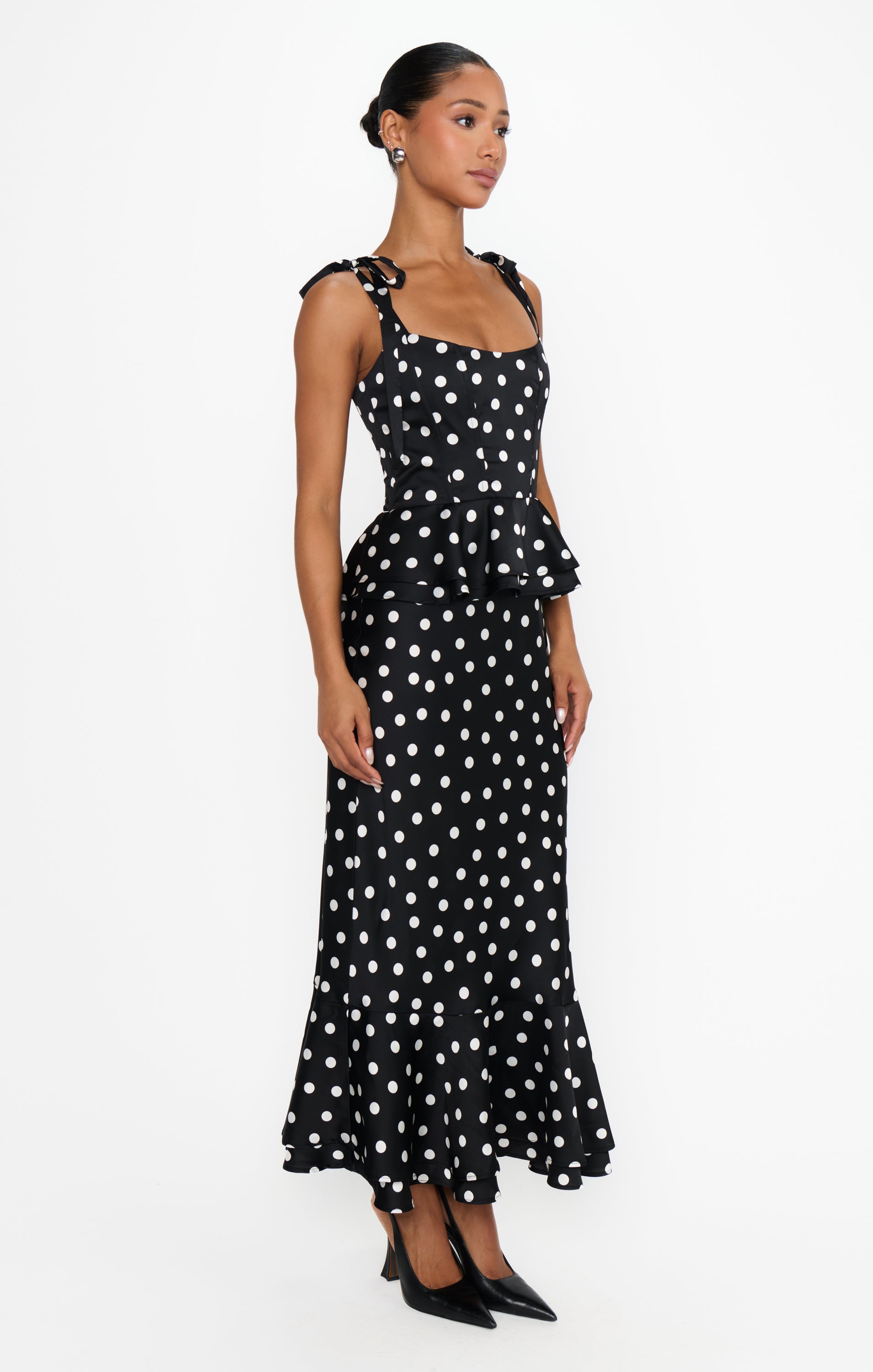 Pauline Peplum Dress, in Polka Dot, Size: Medium | Show Me Your Mumu | Wedding Attendee Dress
