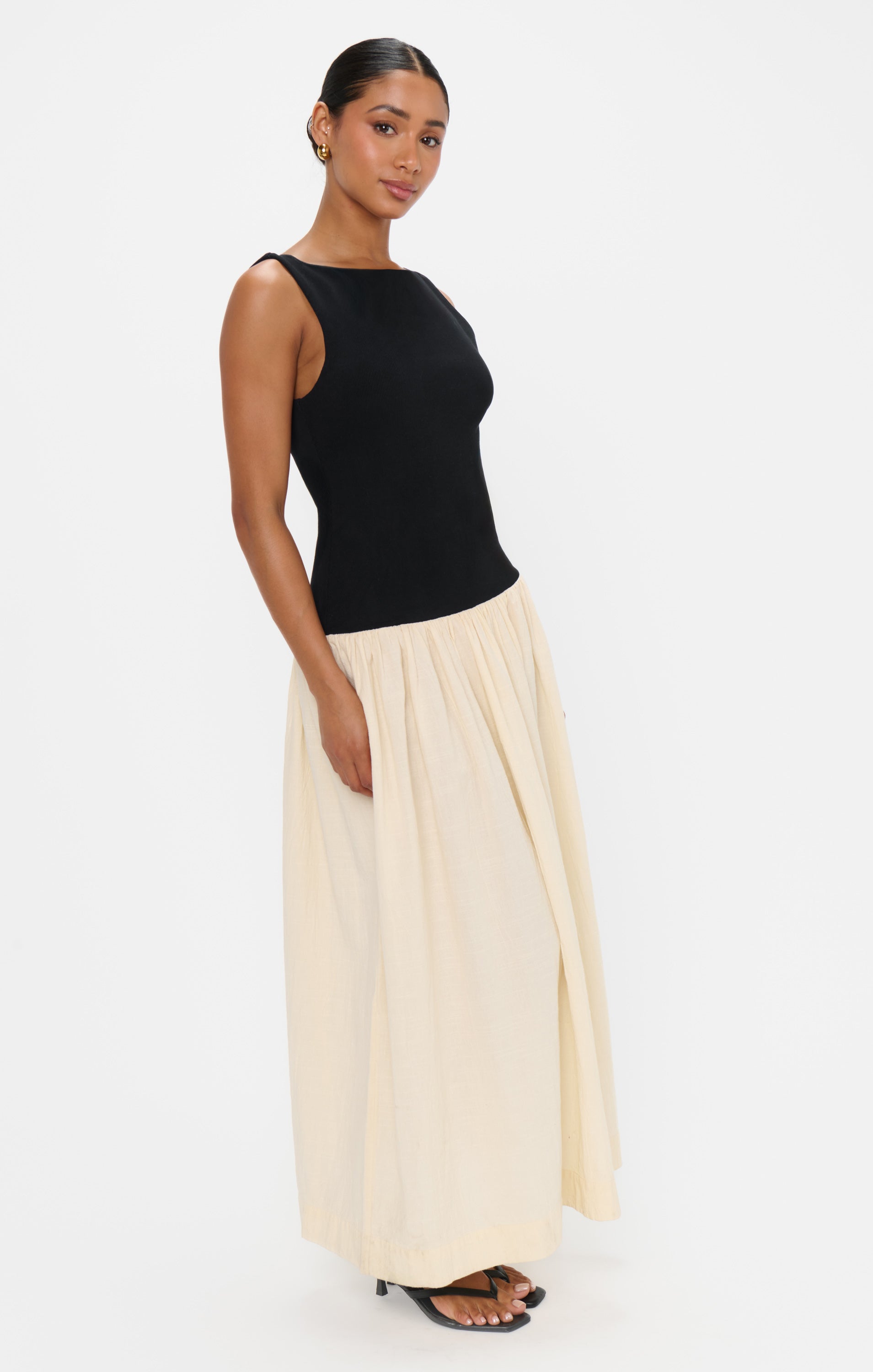 mumuページ Luisa Maxi Dress ~ Black and Cream – Show Me Your Mumu