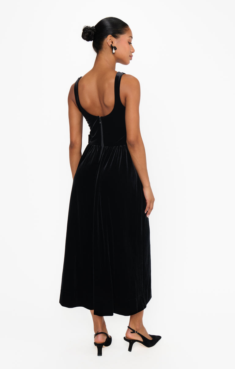Ricci Midi Dress, in Black Velvet, Size: Medium | Show Me Your Mumu Ricci Midi Dress, in Black Velvet, Size: Medium | Show Me Your Mumu