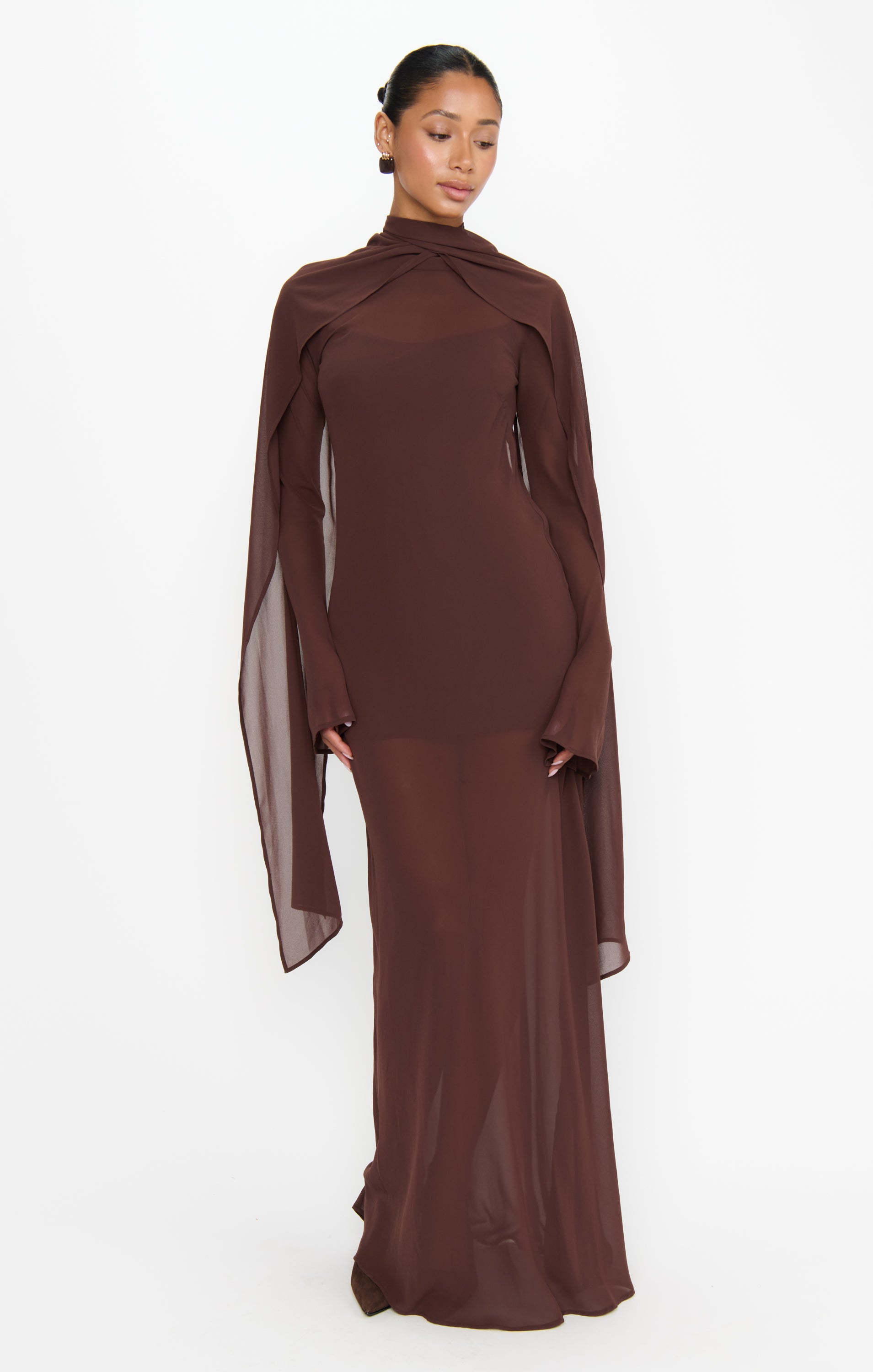 Brandi Maxi Dress ~ Chocolate Chiffon – Show Me Your Mumu