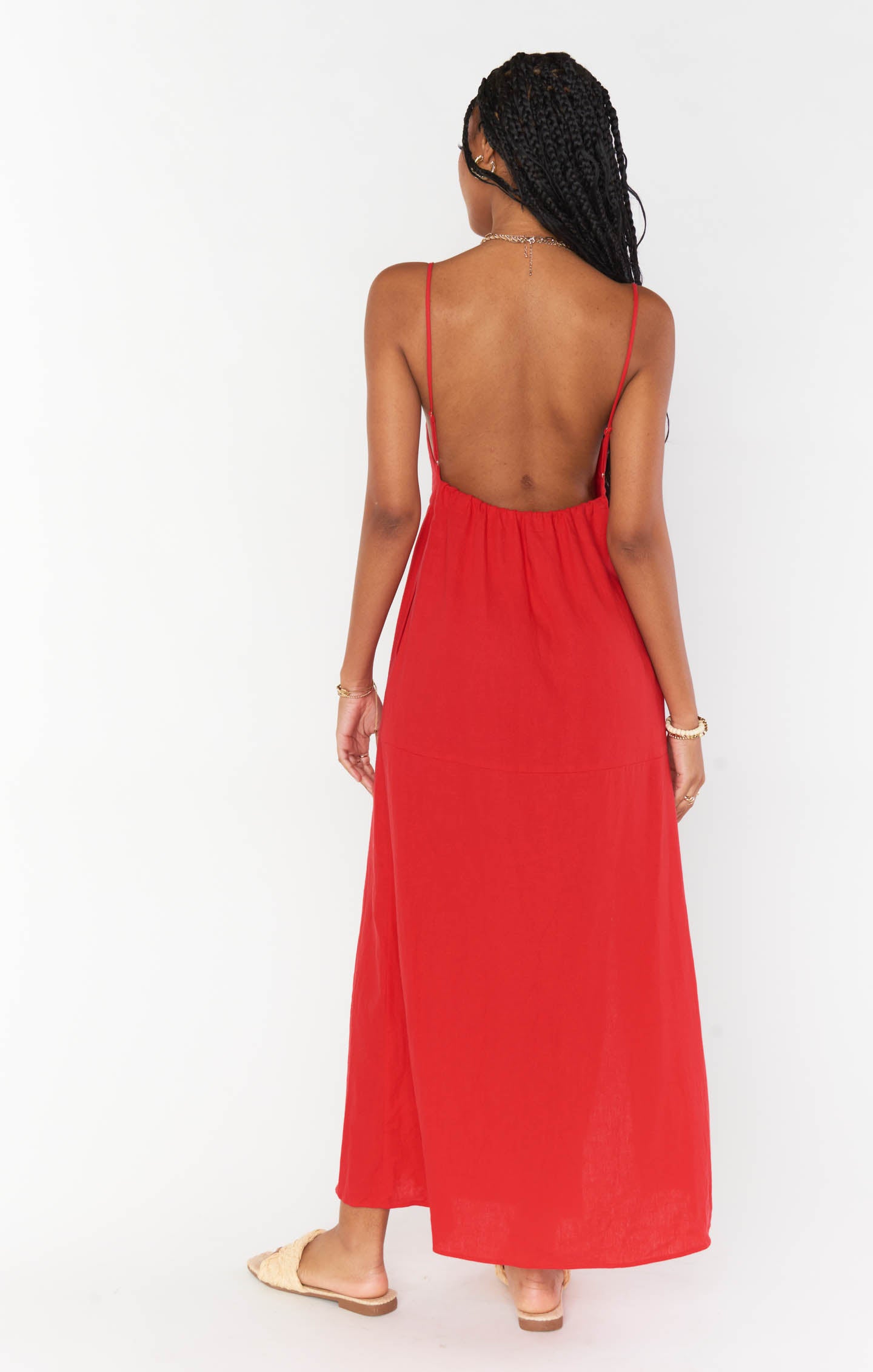 Julia Maxi Dress ~ Red Linen – Show Me Your Mumu