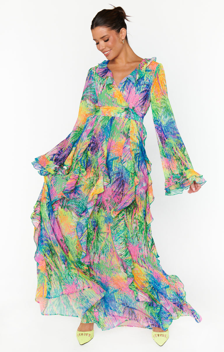 Jenny Ruffle Maxi Dress ~ Everhart Palms – Show Me Your Mumu