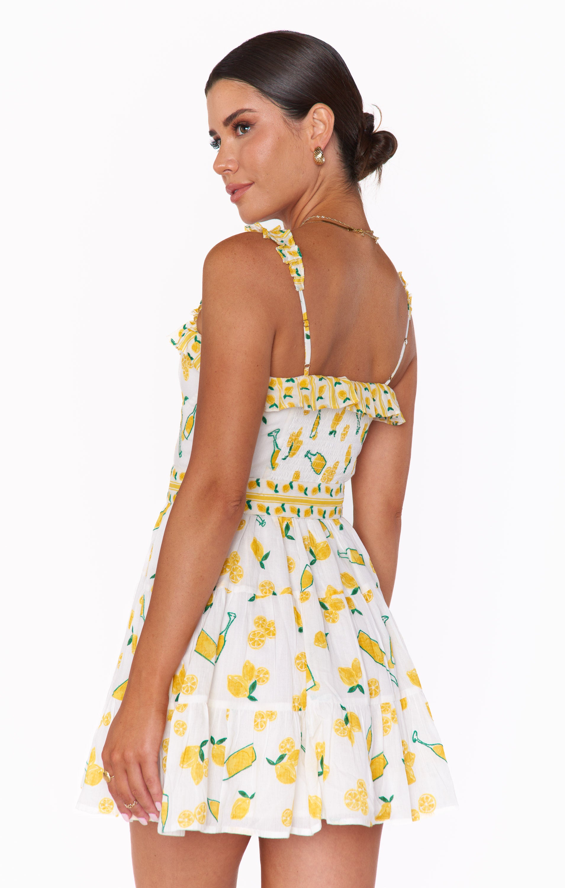Jolene Mini Dress ~ Limoncello Embroidery Show Me Your Mumu Jolene Mini Dress ~ Limoncello Embroidery Show Me Your Mumu