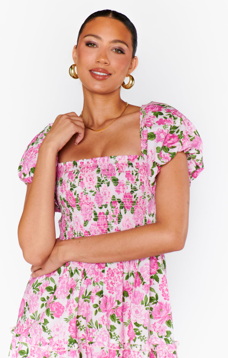 Afternoon Tea Dress ~ Cottage Floral Pink Show Me Your Mumu Afternoon Tea Dress ~ Cottage Floral Pink Show Me Your Mumu