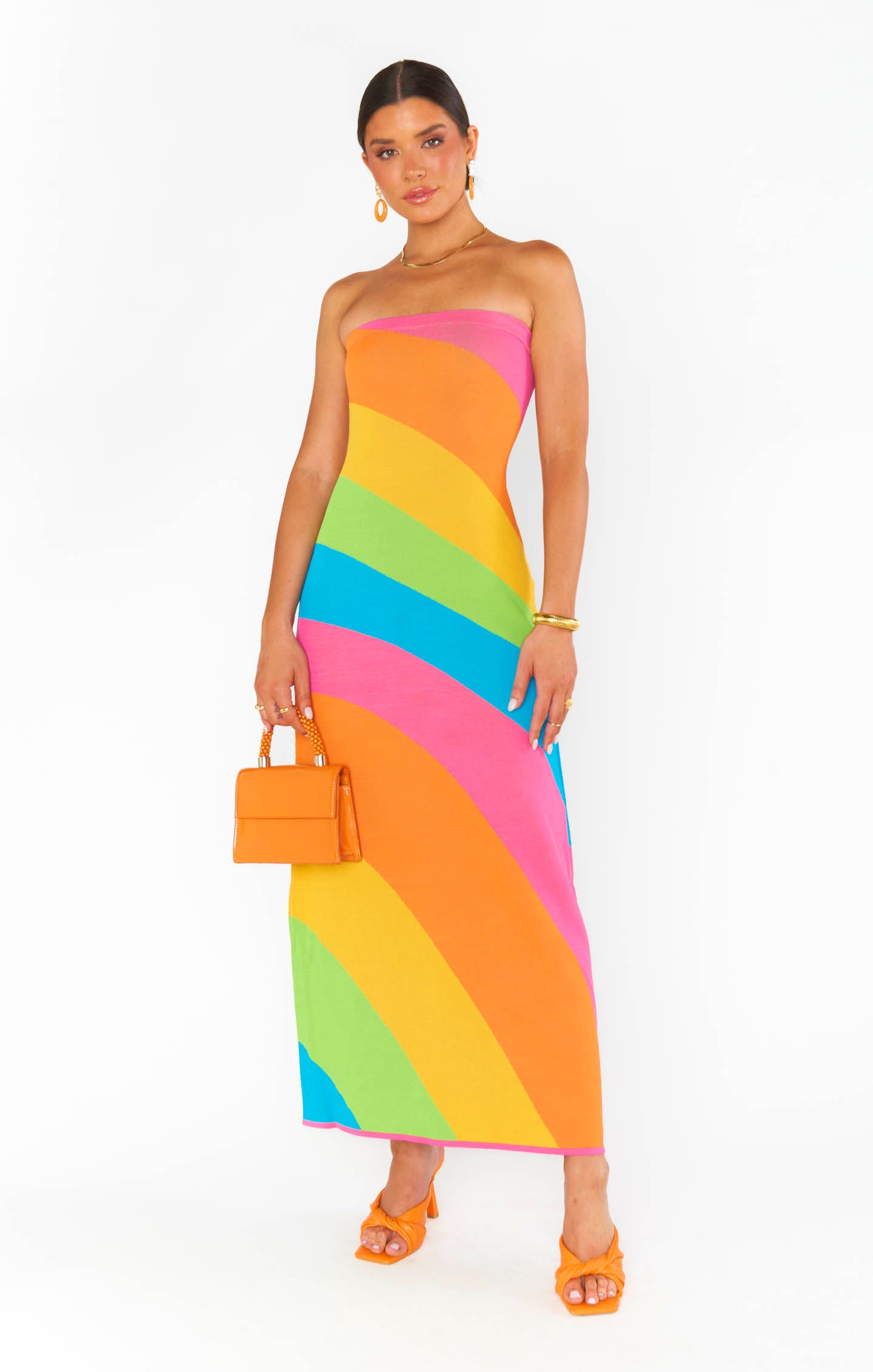 Island Nights Tube Dress ~ Salty Rainbow Stripe Knit – Show Me Your Mumu