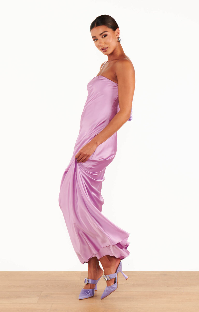 purple tube dress Taylor Tube Dress ~ Lilac Luxe Satin – Show Me Your Mumu