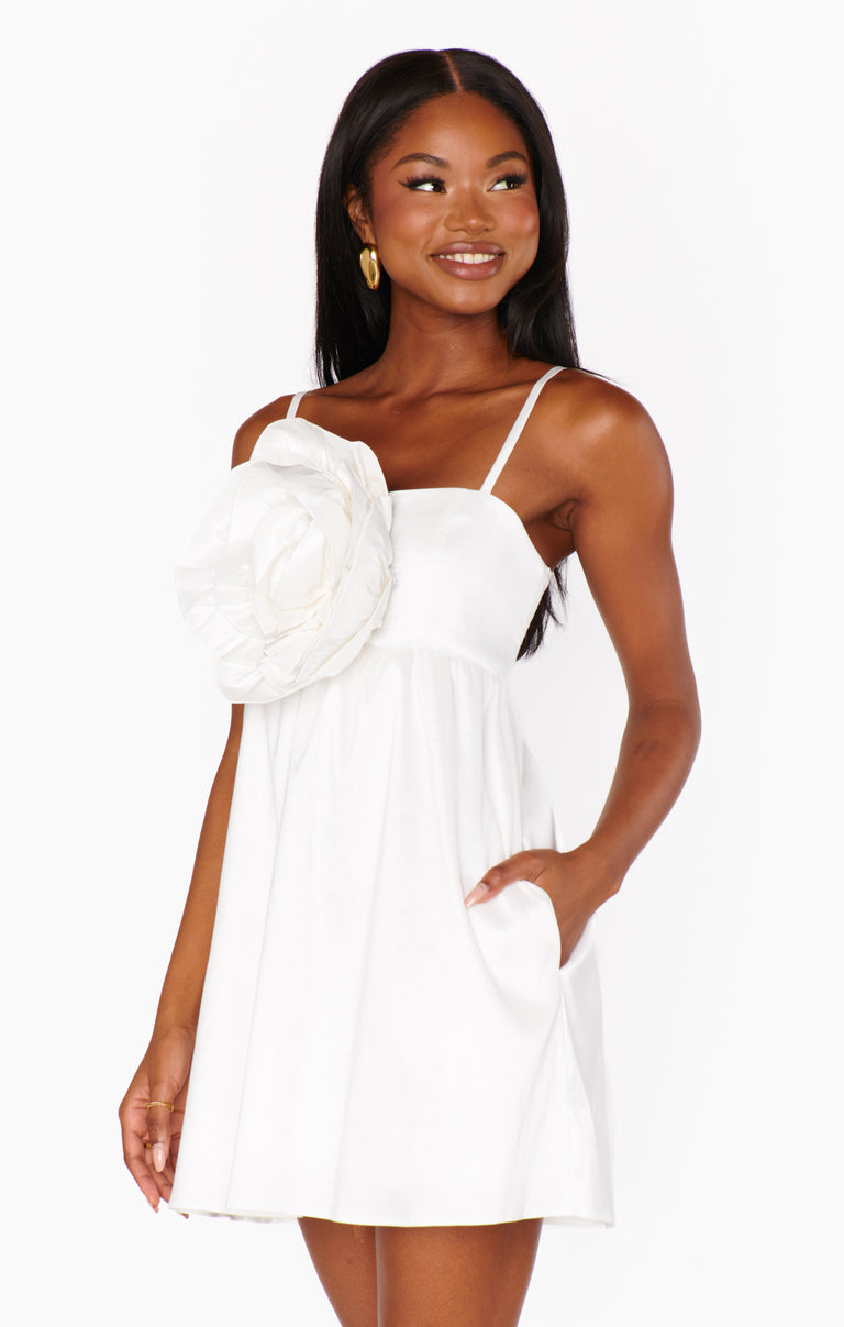 【m.me.eme】Taffeta ribbon mini onepiece M me eme Ribbon trim tweed mini onepiece - メルカリ