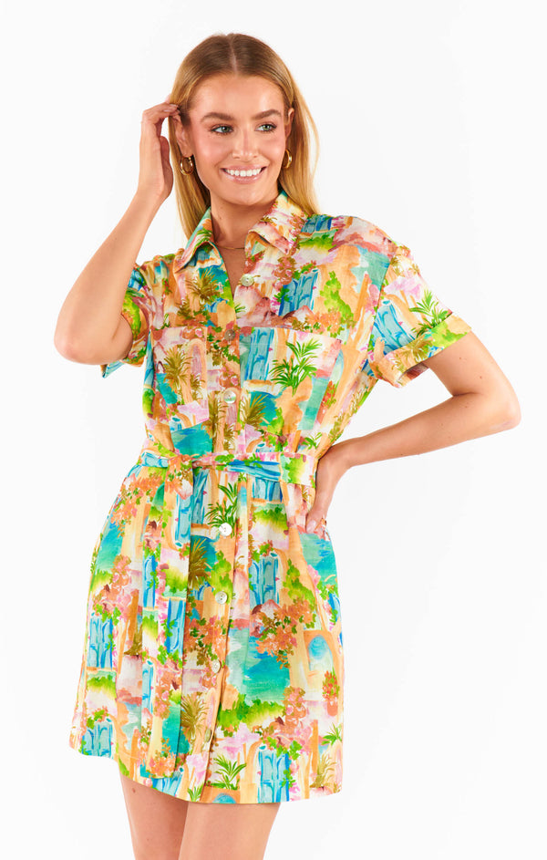 Marsala Shirt Dress ~ Palermo Spritz Linen – Show Me Your Mumu