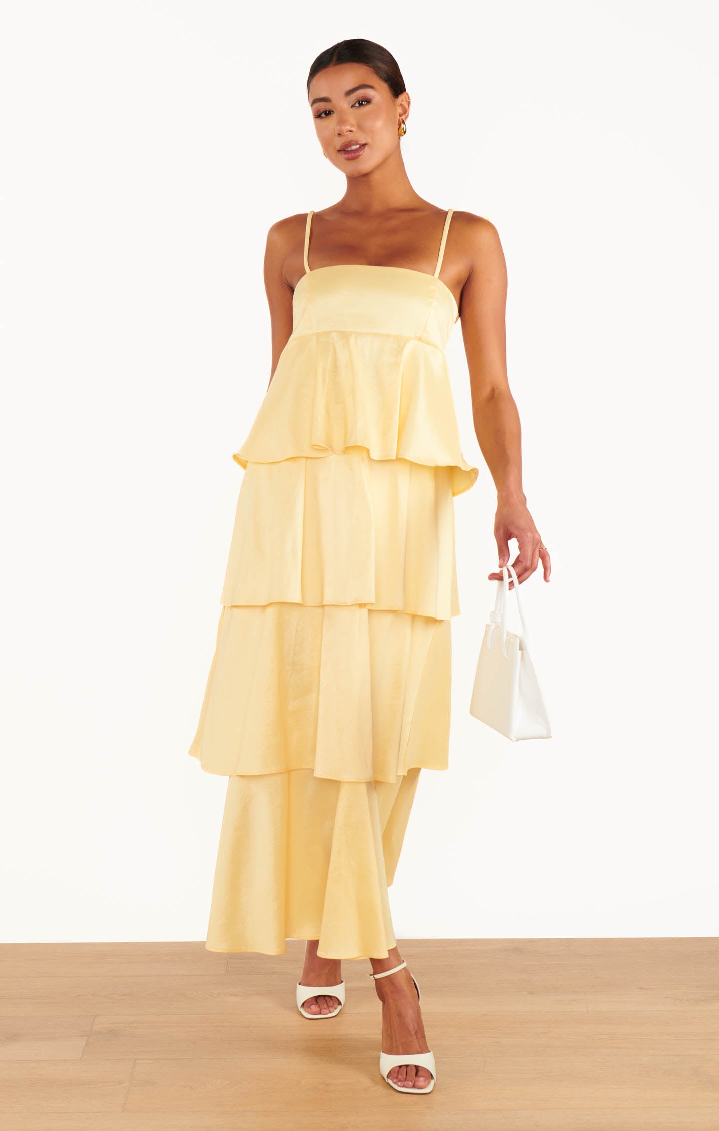 Meet Cute Dress, in Pale Yellow Taffeta | Show Me Your Mumu Meet Cute Dress, in Pale Yellow Taffeta | Show Me Your Mumu