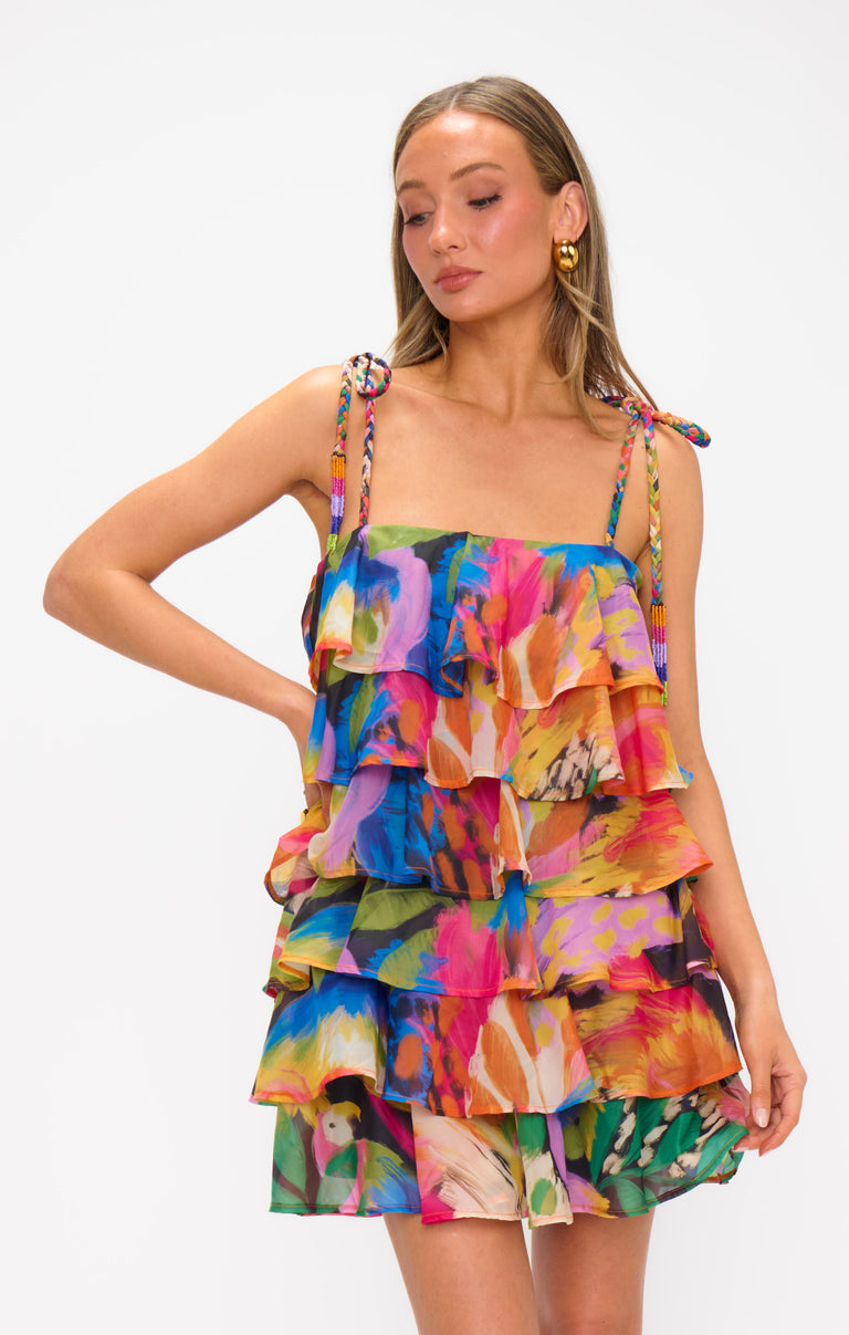 Rowen Ruffle Dress ~ Midnight in Rio – Show Me Your Mumu