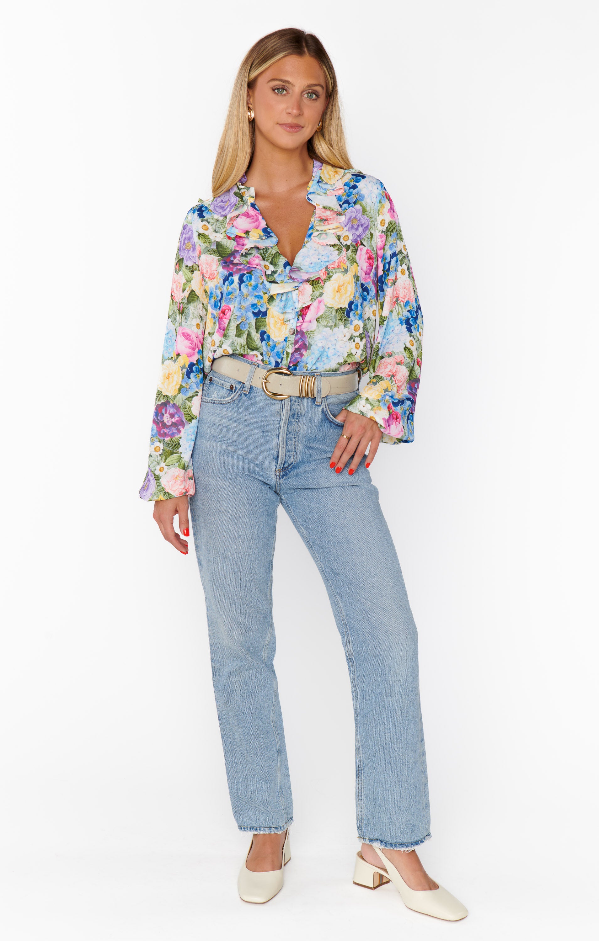 Suki Ruffle Top ~ Flower Shop – Show Me Your Mumu
