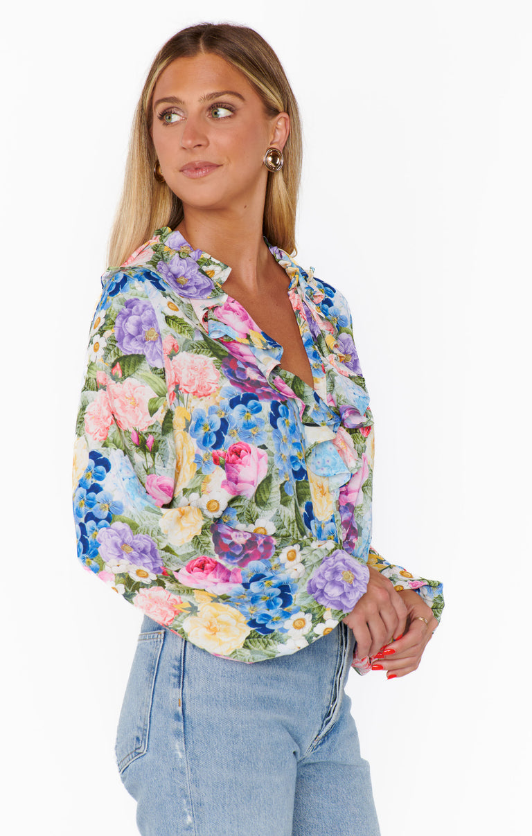 Suki Ruffle Top ~ Flower Shop – Show Me Your Mumu