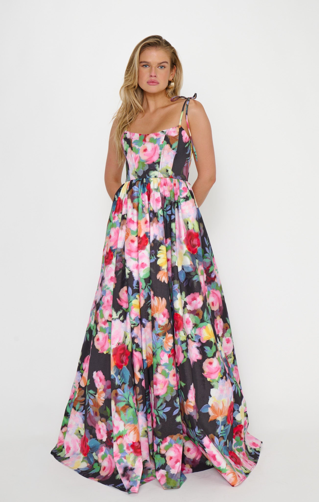 Juliet Maxi Dress, in Moonlit Garden Gala Taffeta, Size: Medium | Show Me Your Mumu