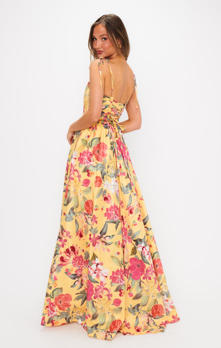 Juliet Maxi Dress, in Mimosa Floral Taffeta | Show Me Your Mumu