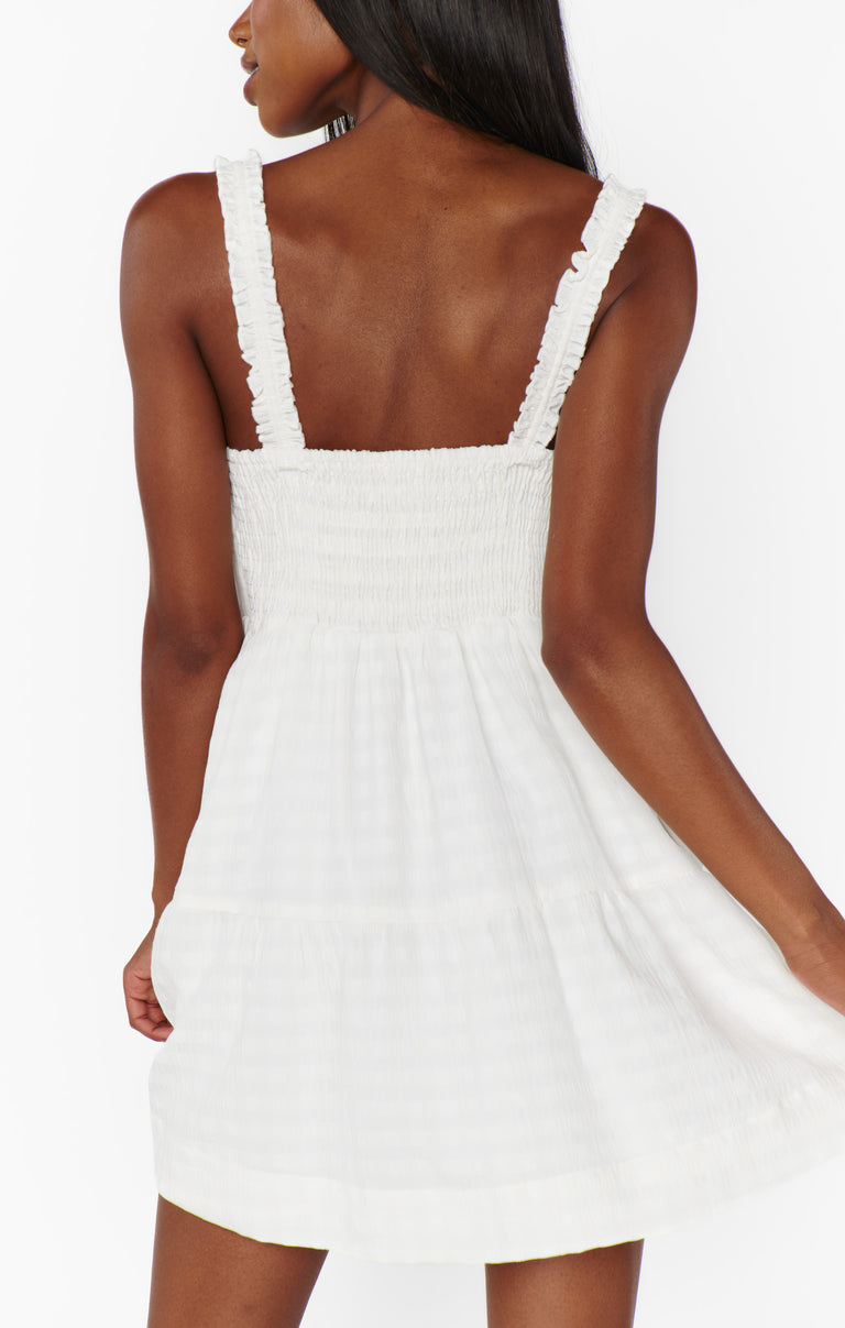 (取寄) ショウ ミー ユア ムームー レディース ロージー ミニ ドレス Show Me Your Mumu women Rosie Mini Dress Blue Cottage Gingham Rosie Mini Dress ~ White Cottage Gingham – Show Me Your Mumu