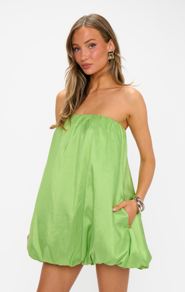 Beverly Bubble Dress ~ Key Lime Light Taffeta Show Me Your Mumu Beverly Bubble Dress ~ Key Lime Light Taffeta Show Me Your Mumu