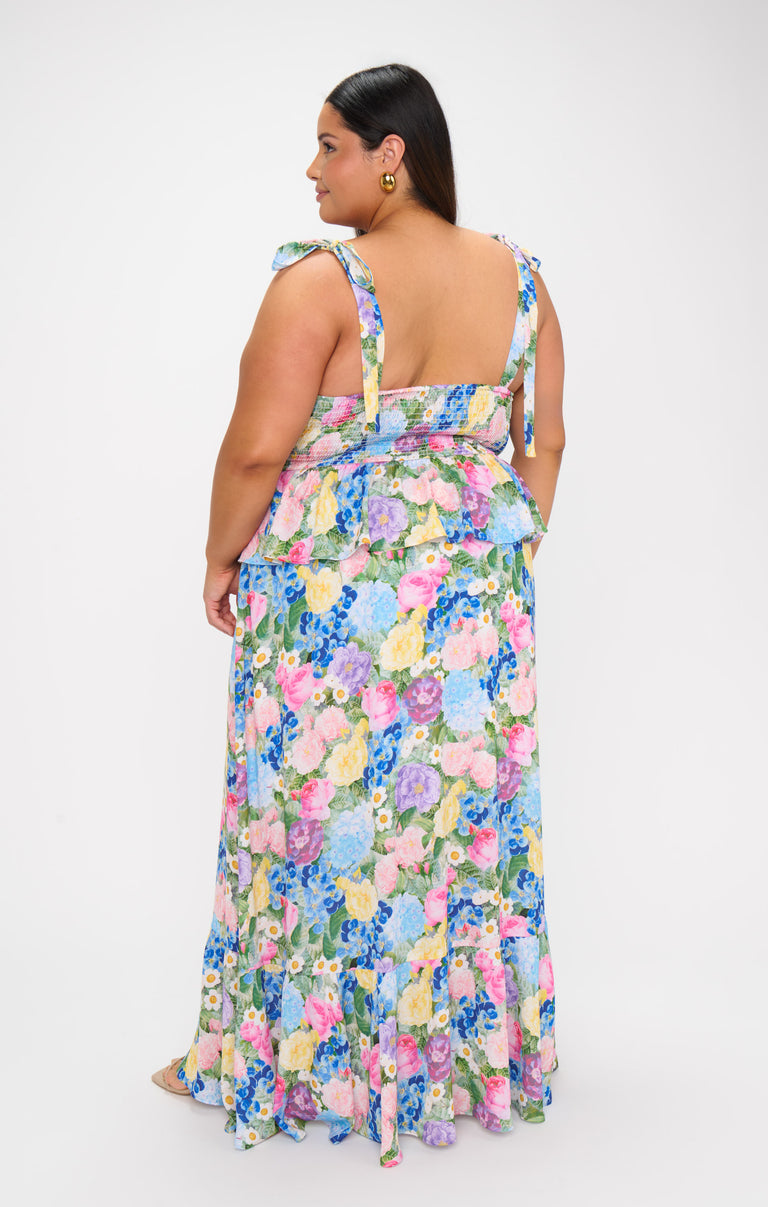 strapless open back dress Mother of the Bride Long Peplum Dress by Marsoni 1037 – The Dress Outlet