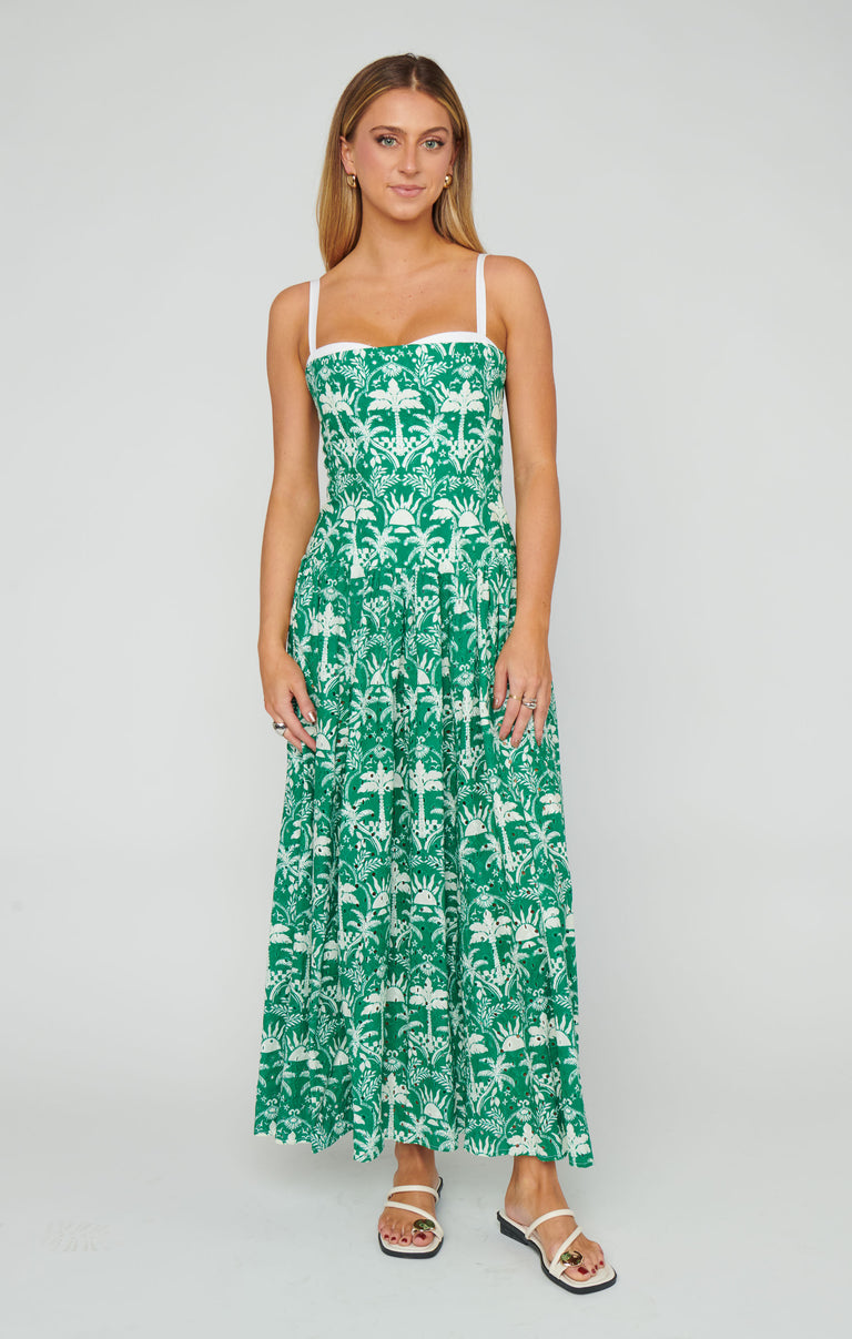 Hepburn Midi Dress ~ Tiki Palms – Show Me Your Mumu