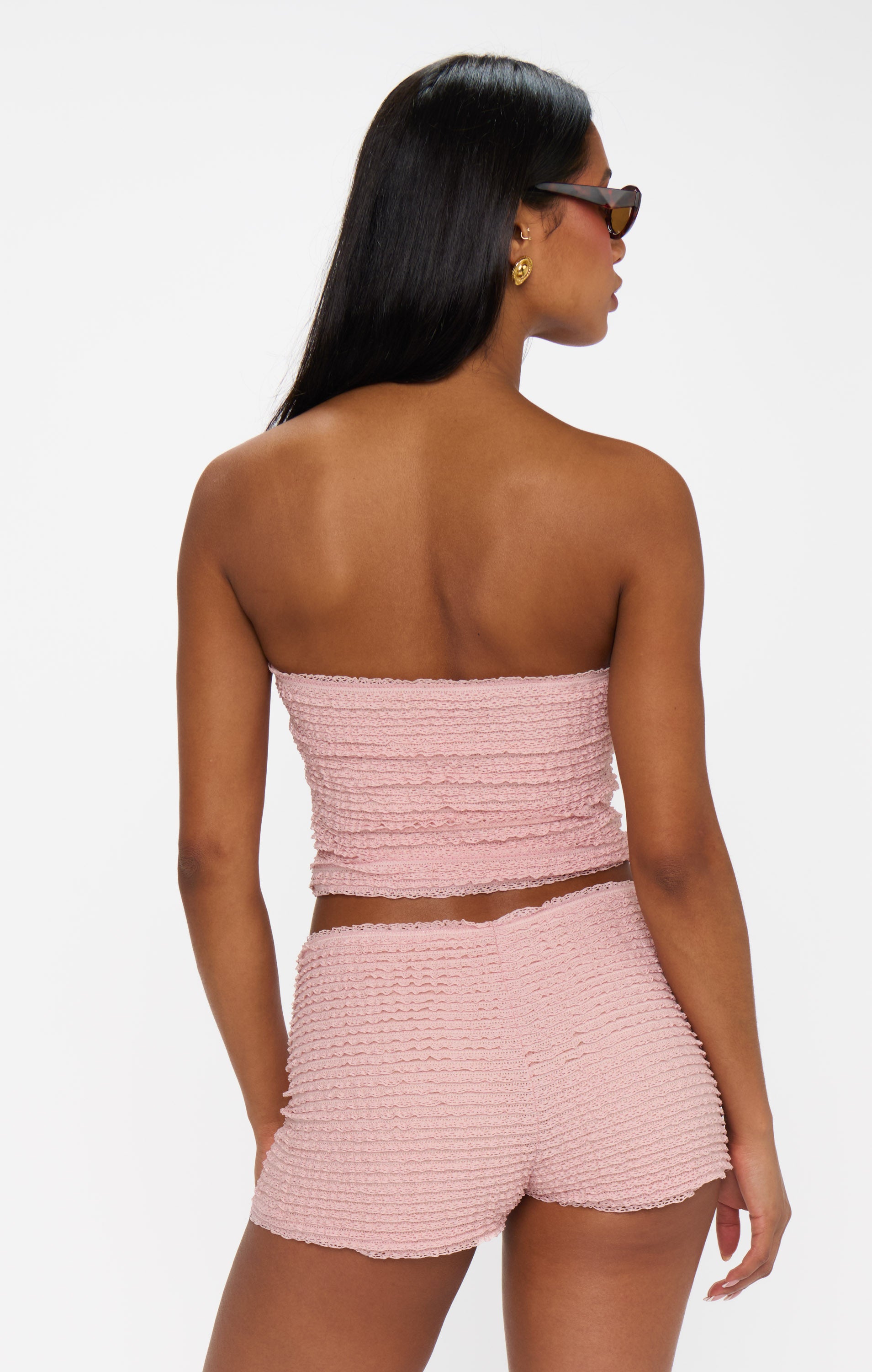 Nicki Tube Top ~ Pink Ruffle Lace – Show Me Your Mumu