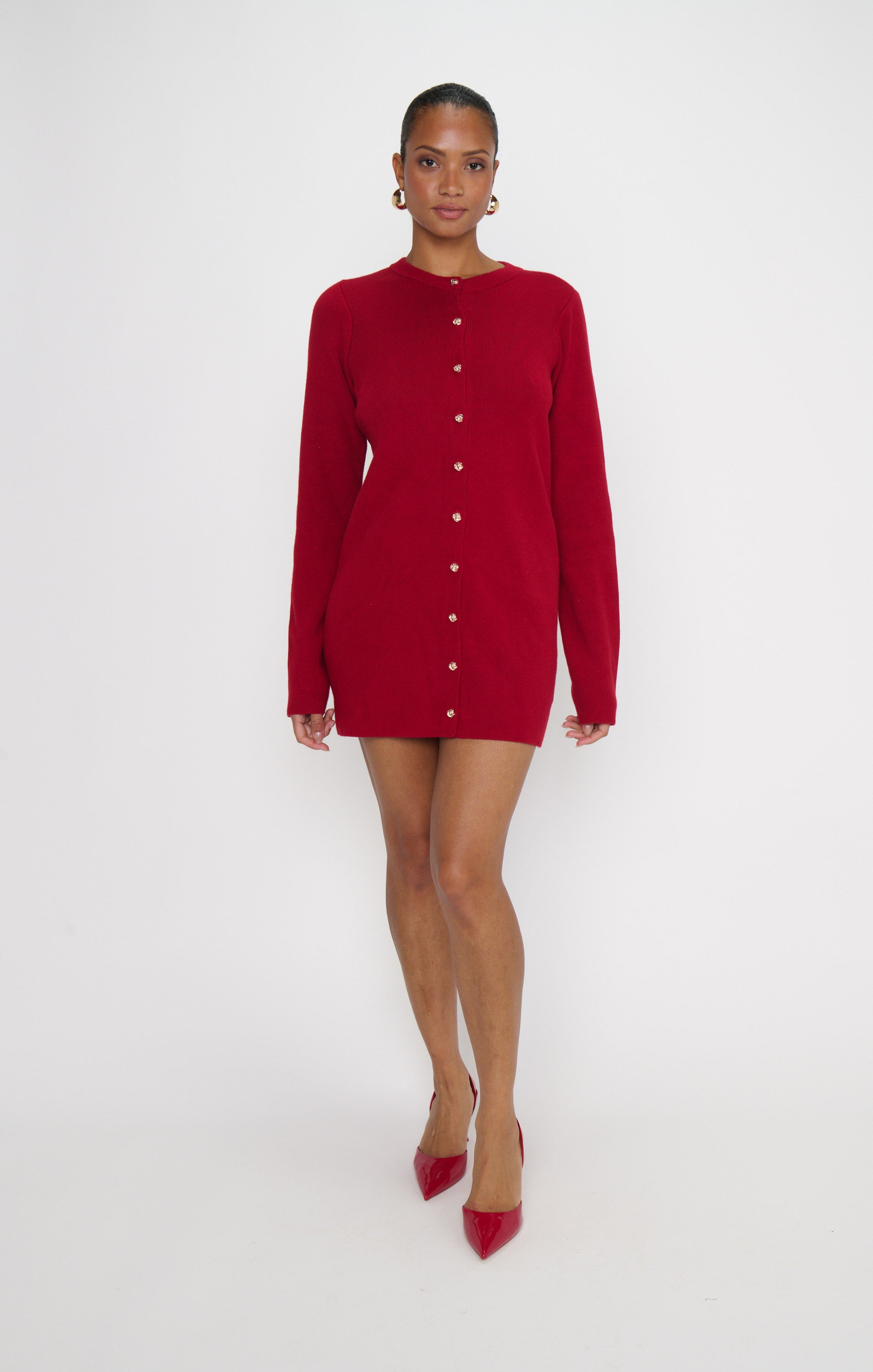 strapless open back dress Show Me Your Mumu Women's Marguerite Cardigan Dress - Red