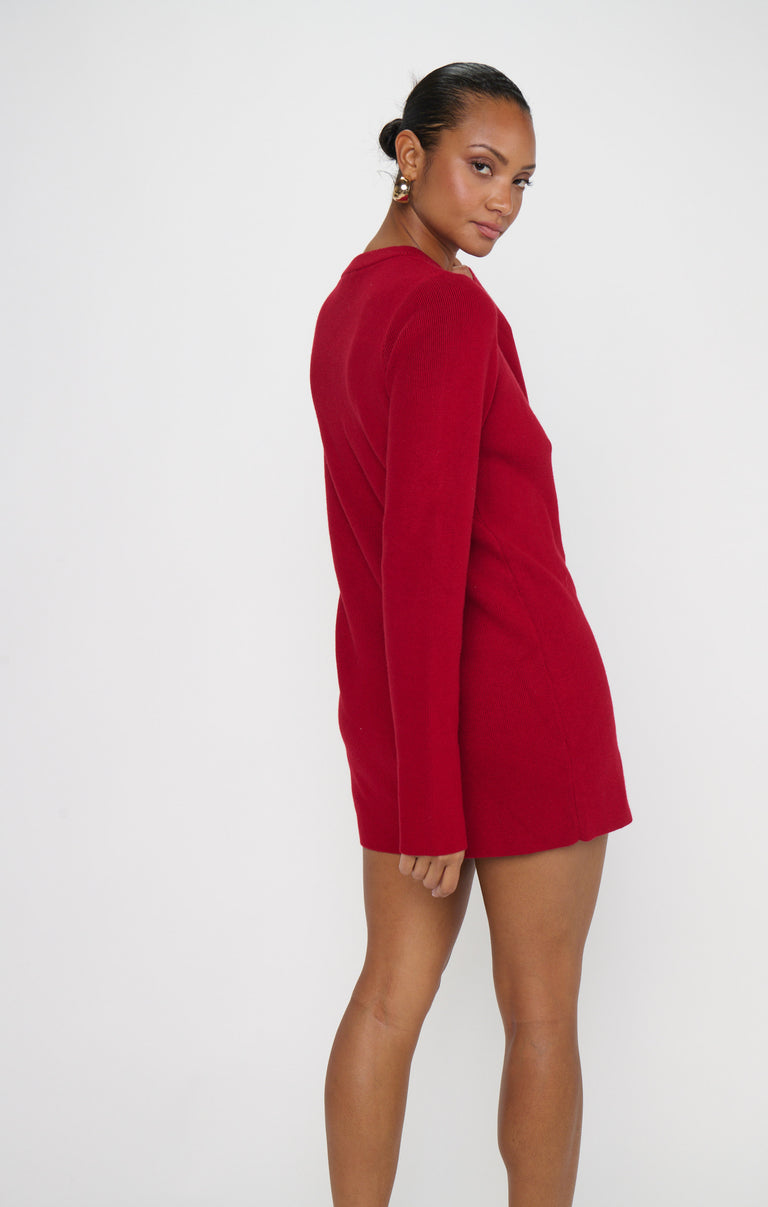 fitted lace wedding dress Show Me Your Mumu Women's Marguerite Cardigan Dress - Red
